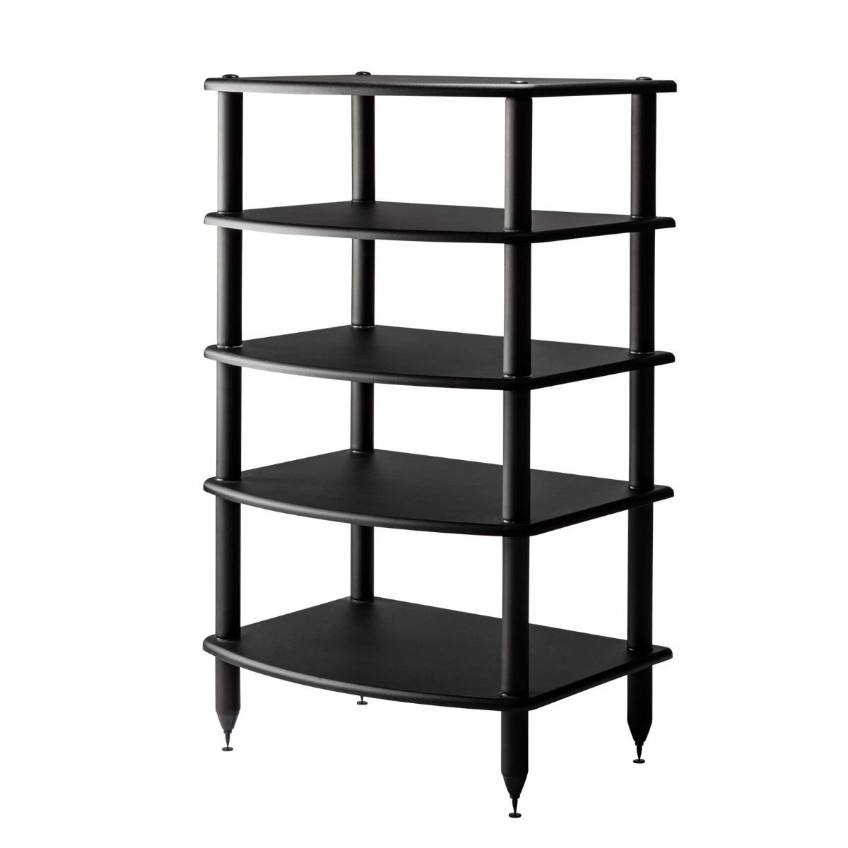 Pangea Audio Vulcan 5 Shelf Rack - Heavy Duty Studio Equipment Stand for DJ Mixers, Synthesizers & Audio Gear (Black) - Perfect for Home Studios & Professional DJ Setups