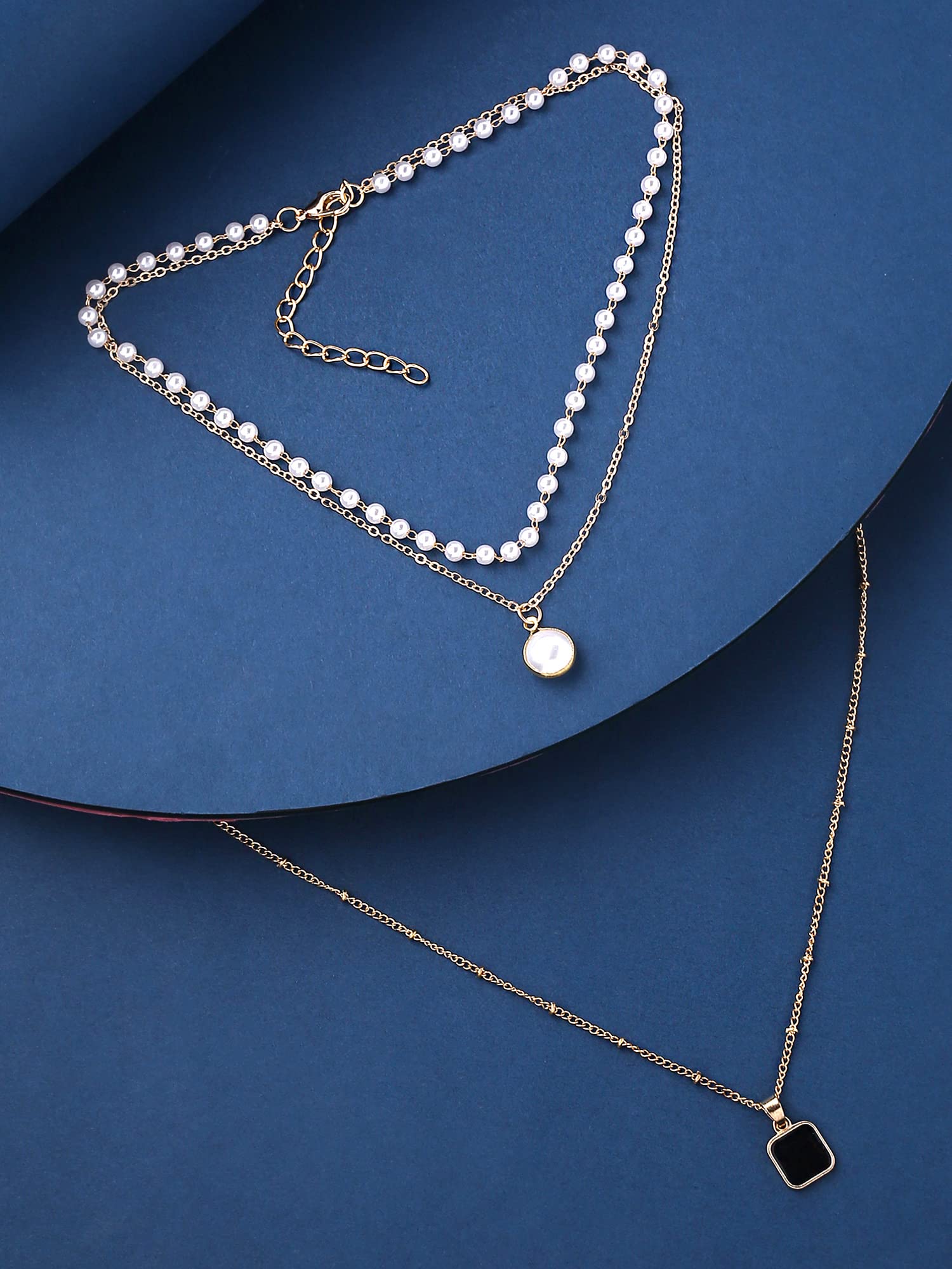 Elegant Yellow Chime Pendant Necklace for Women & Girls - 2-Piece Long Chain Jewelry Set | Perfect Birthday Gift, Anniversary Present for Wife | Ideal for Parties, Date Nights & Special Occasions