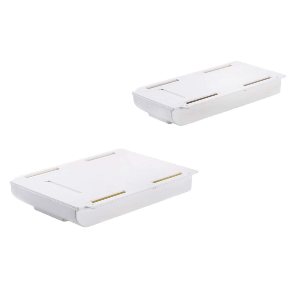 2-Pack Under Desk Storage Drawers - Cabilock Office Organizer for Stationery, Files & Supplies | Perfect for Home Office, Study Desk & Workspace Organization