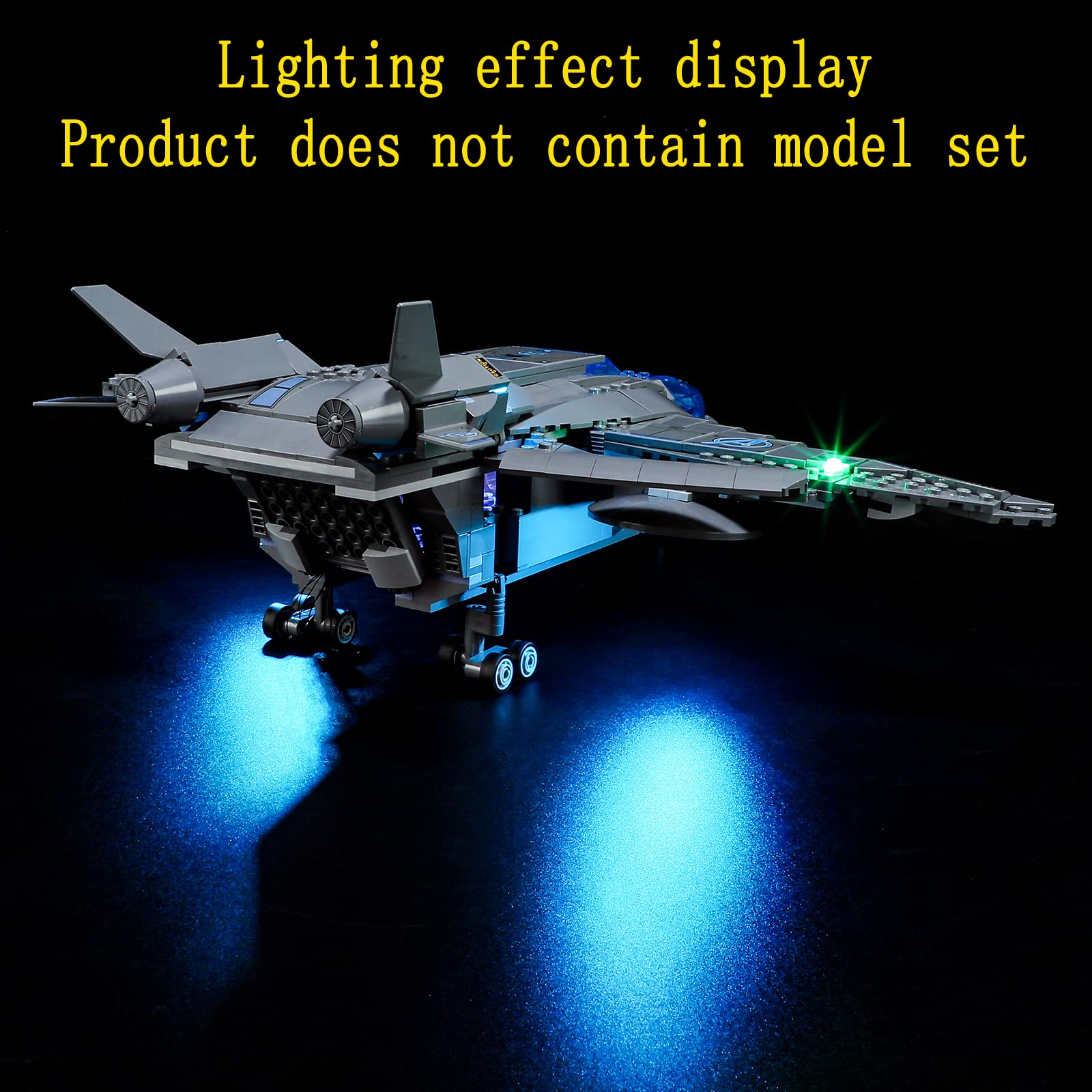 GEAMENT LED Light Kit for LEGO Avengers Quinjet 76248 - Compatible with Building Blocks (Model Not Included) - Perfect for Display & Nighttime Play