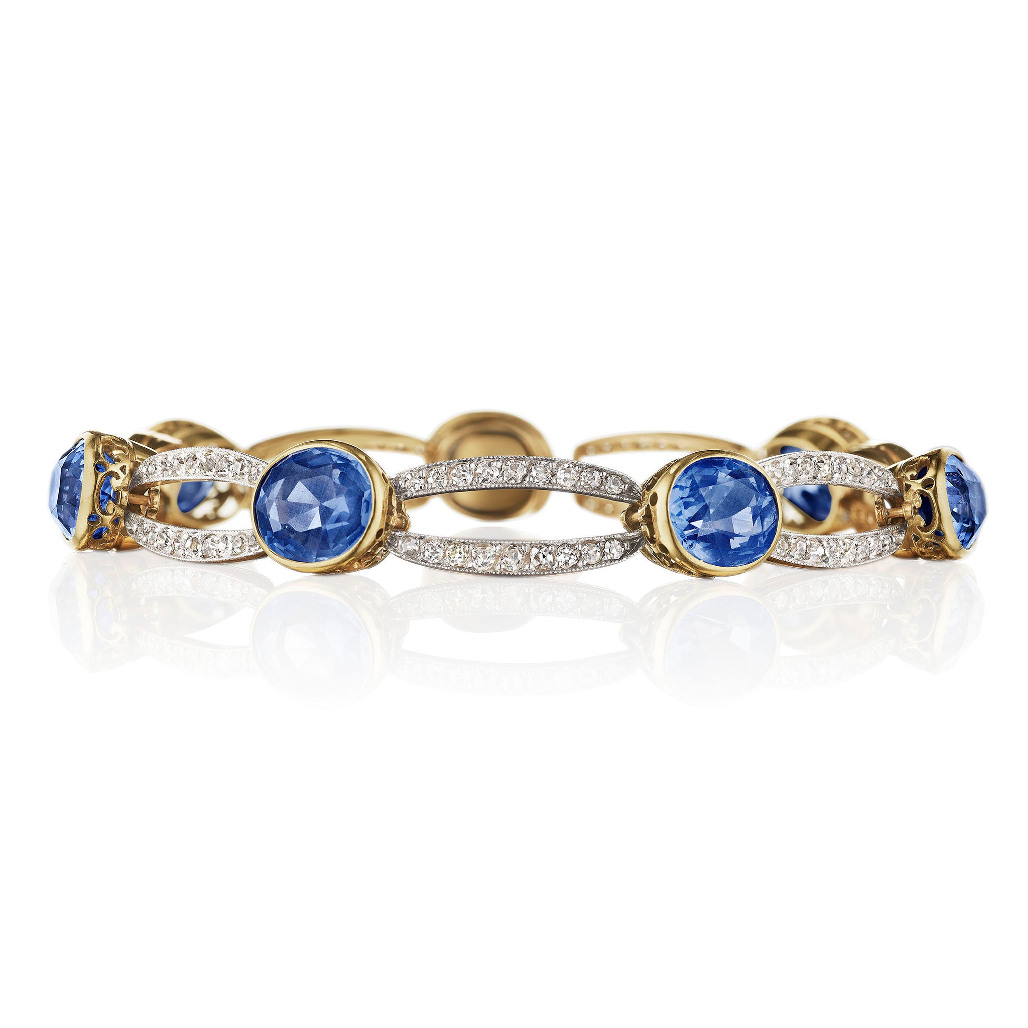 Exquisite Belle Époque Convertible Sapphire & Diamond Necklace | 14K Gold Pendant & Chain | Elegant Bridal, Anniversary & Evening Wear Jewelry Gift