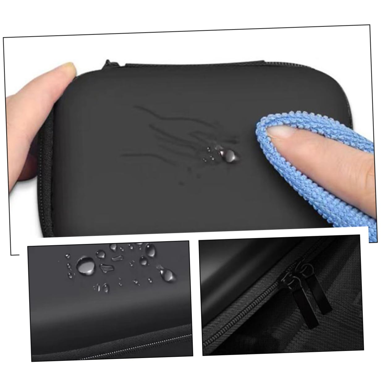 GAROZATION 2-Pack Compact EVA Electronics Organizer Pouch - Waterproof Storage Case for Hard Drives, Cables, Chargers & Gadgets - Perfect for Travel, Office & Home Organization