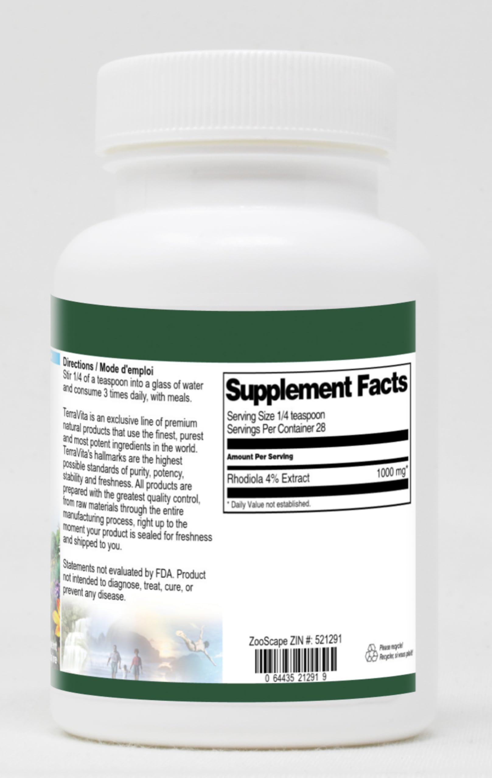Rhodiola Rosea 4% Powder - 1 oz (ZIN: 521291) | Natural Stress Relief & Energy Booster Supplement for Workout, Study & Daily Wellness