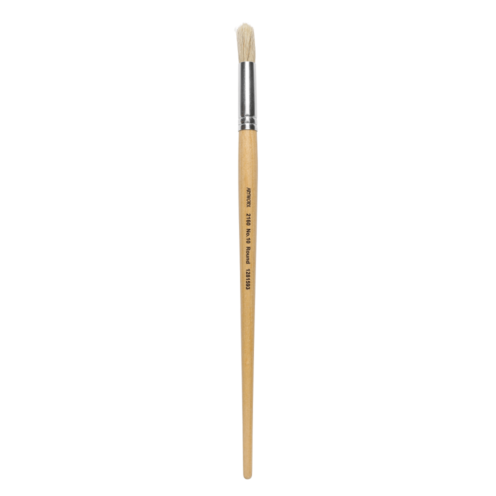 Artworx Round Paint Brush Size 10 (13mm) - Professional Artist Brush for Acrylic, Oil, and Watercolor Painting - Perfect for Canvas, Wood, and DIY Art Projects