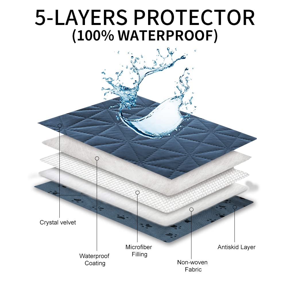 Ameritex Waterproof Velvet Sofa Cover - Pet & Dog Proof Couch Protector for Loveseat, Chair, Seats - Machine Washable - Perfect for Homes with Pets, Kids & Everyday Use