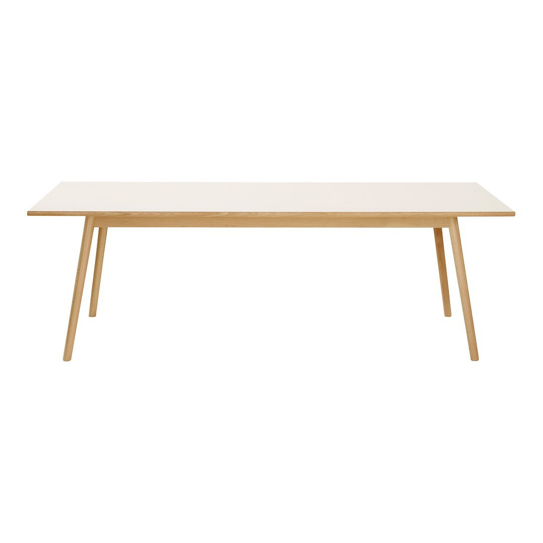Modern C35C 4-Seater Dining Table Set - Solid Wood Kitchen Table with Tempered Glass Top for Small Spaces - Perfect for Apartments, Breakfast Nooks & Cozy Family Meals