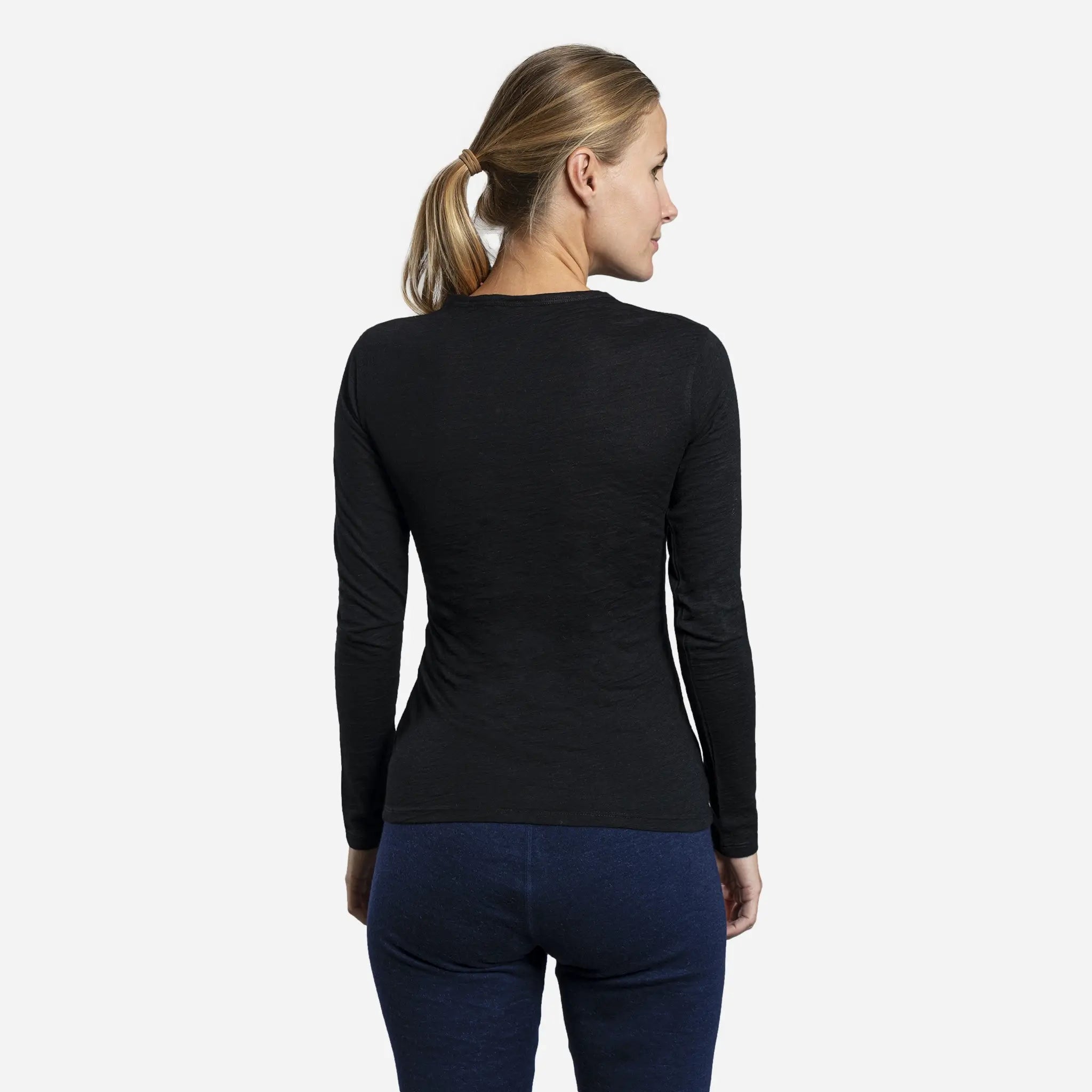 Ultralight Women's Alpaca Wool Long Sleeve T-Shirt - 160 GSM Soft & Warm Base Layer for Winter Hiking, Yoga & Casual Wear