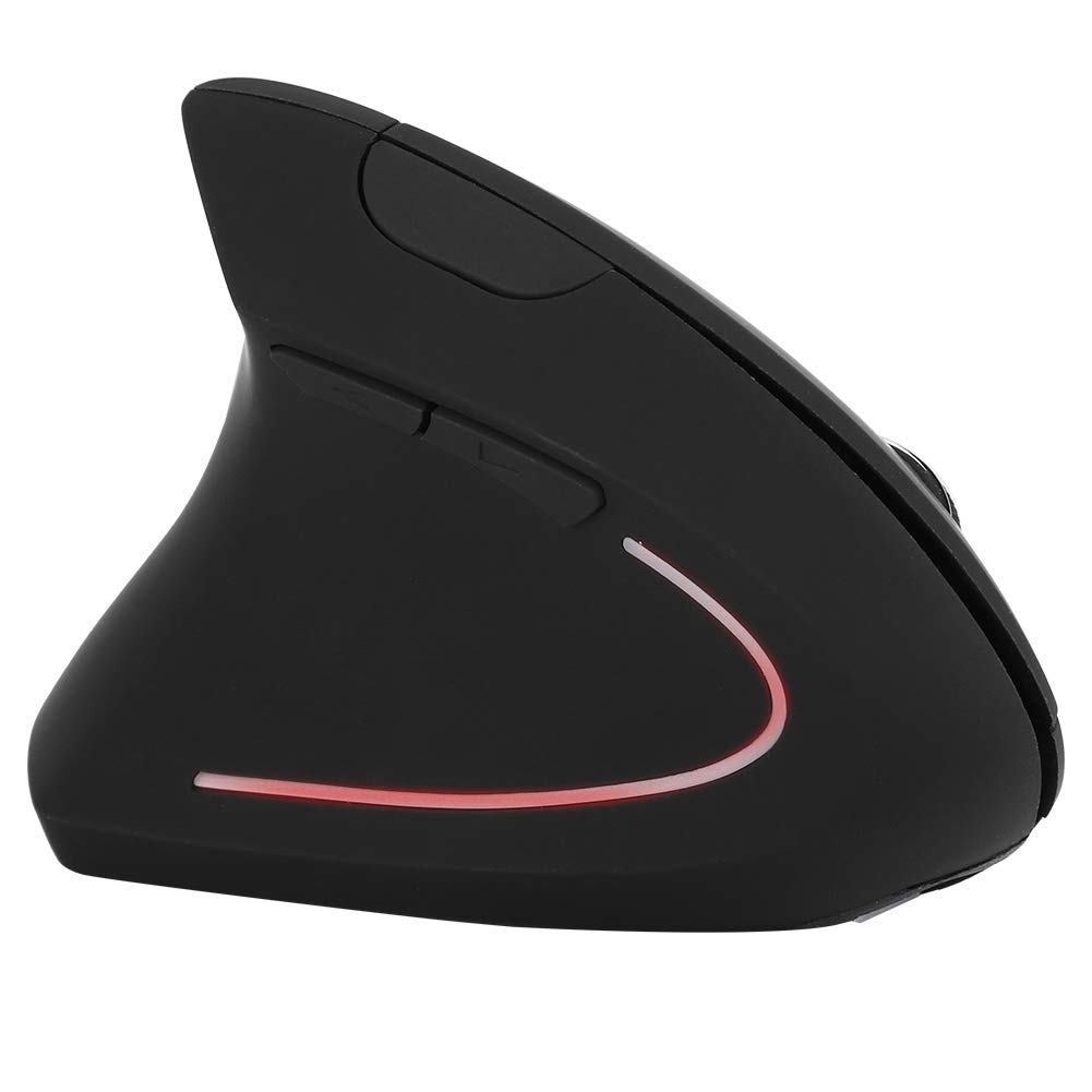 Ergonomic Vertical Wireless Mouse for PC & Laptop - Mugast Left-Handed Optical Mouse with Adjustable DPI, Plug & Play, Ideal for Office & Home Use