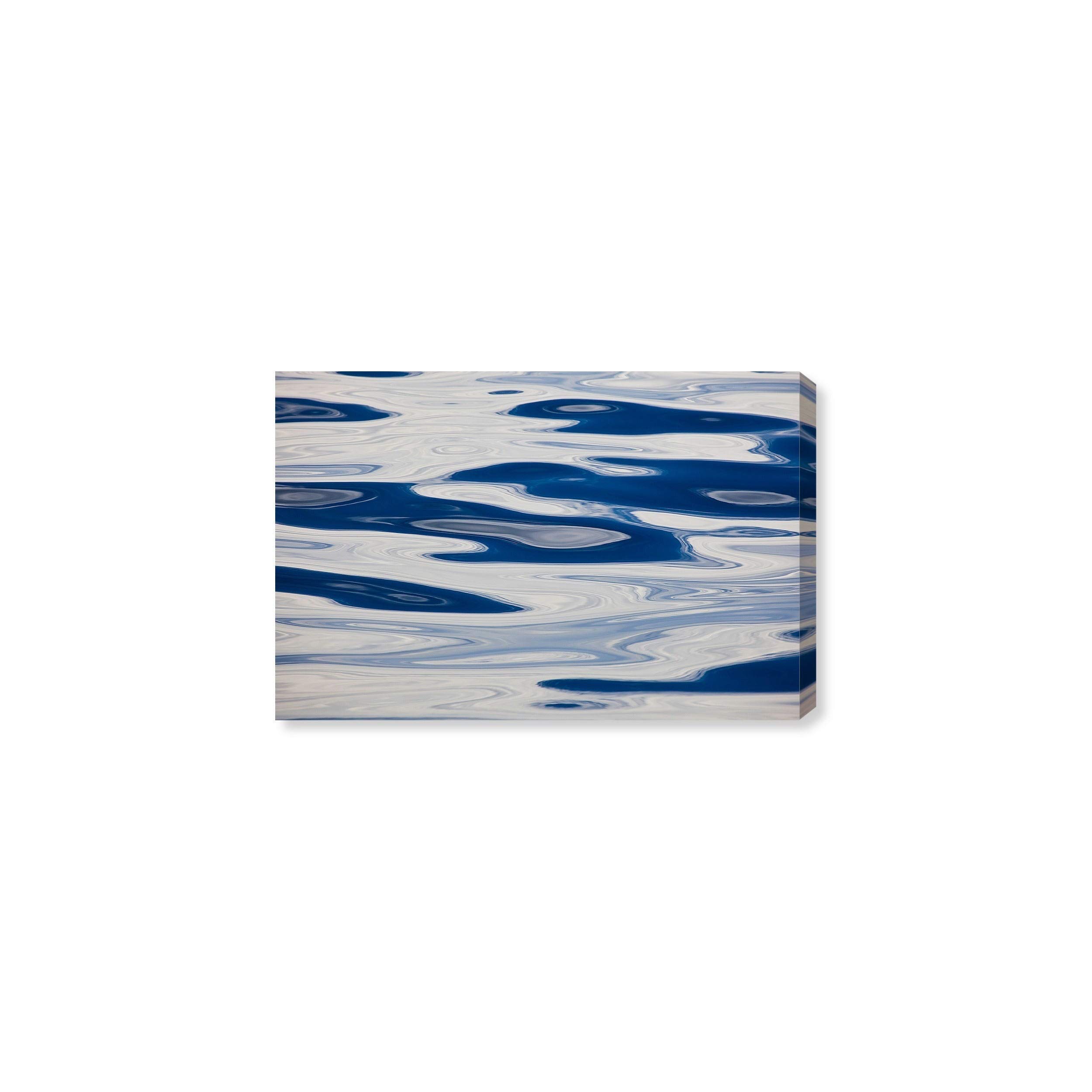 David Fleetham Ocean Surface Abstract Canvas Print - Coastal Wall Art 54x36 Inches in Blue & White | Perfect for Beach House Decor, Living Room & Office