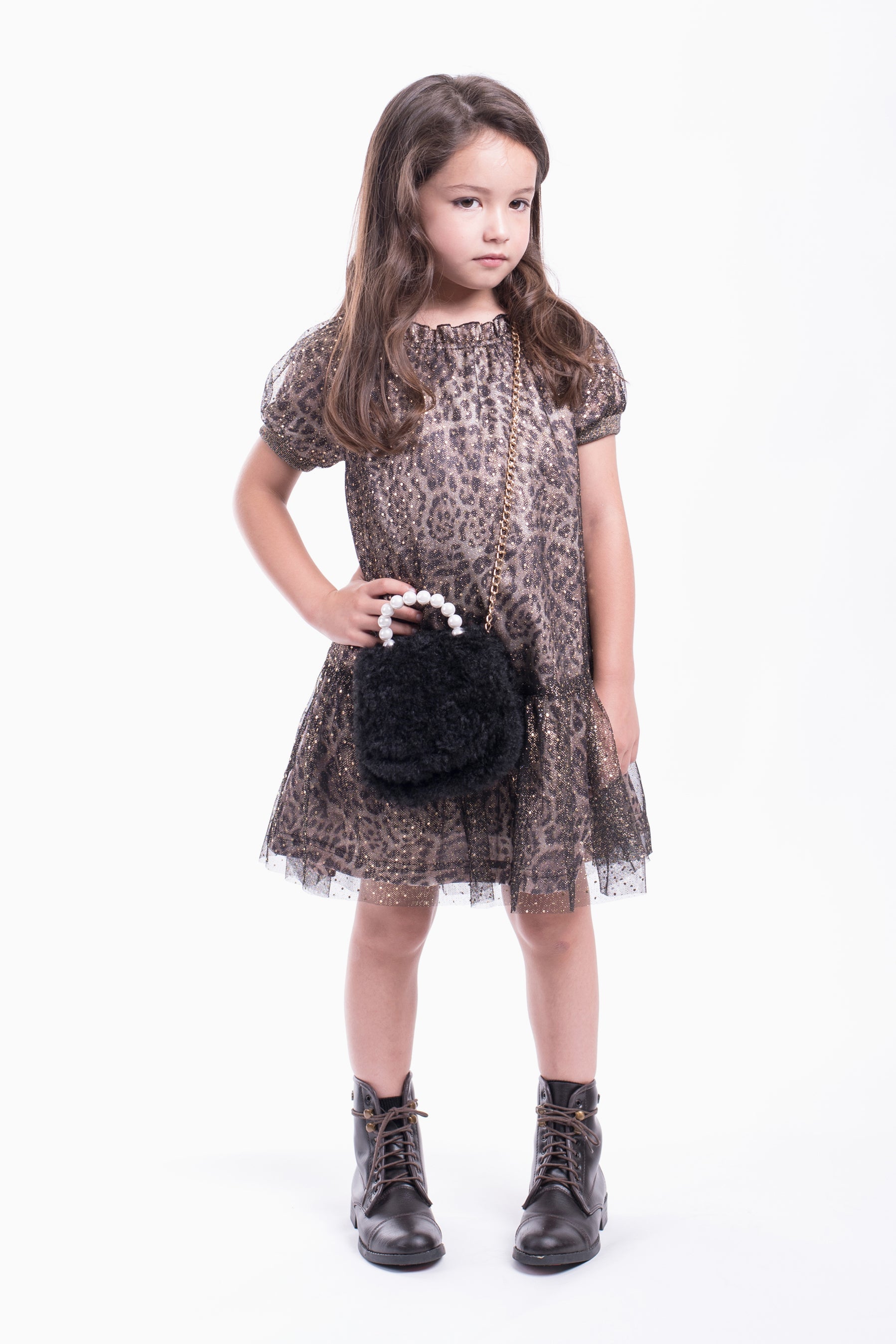 Imoga Naomi Leopard Print Girls Dress - Cute Animal Print Party & Casual Outfit for Toddlers & Kids (Perfect for Birthday, Playdates & Special Occasions)