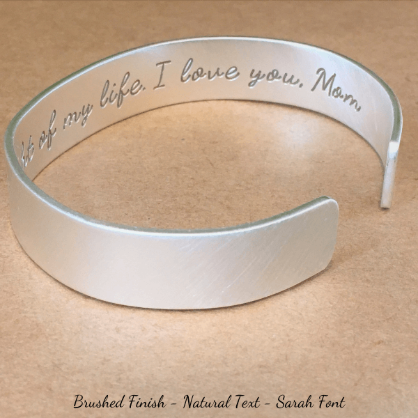 Custom Engraved Men's Sterling Silver Heavy Cuff Bracelet - 1/2 Inch Wide - Perfect for Gifts, Weddings & Special Occasions
