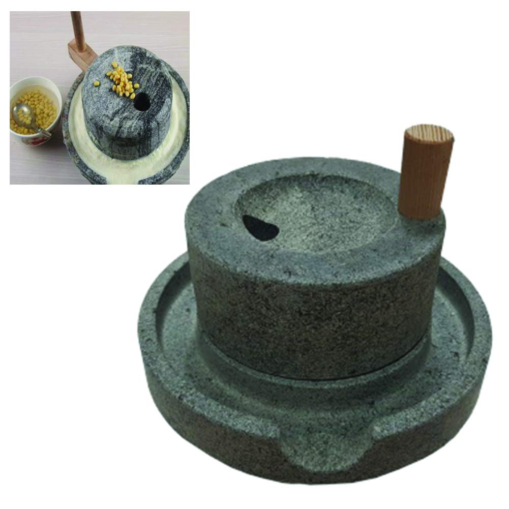 Premium Korean Mini Matdol Millstone - Handmade Traditional Stone Grinder for Coffee Beans, Spices, Grains (Soybeans, Red Beans, Green Gram) - Perfect for Home Kitchen & Rustic Decor    Use Cases: Ideal for grinding fresh coffee beans, making homemade spice pastes, preparing traditional Korean ingredients, and adding authentic Asian charm to your kitchen decor.