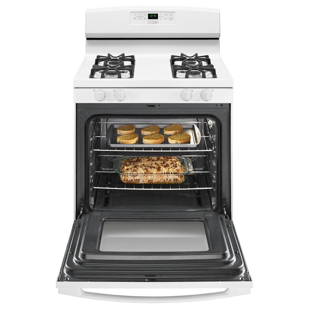 Amana AGR6303MMW 30 Inch Gas Range with Bake Assist Technology - Perfect for Baking, Roasting & Cooking Family Meals in Modern Kitchens