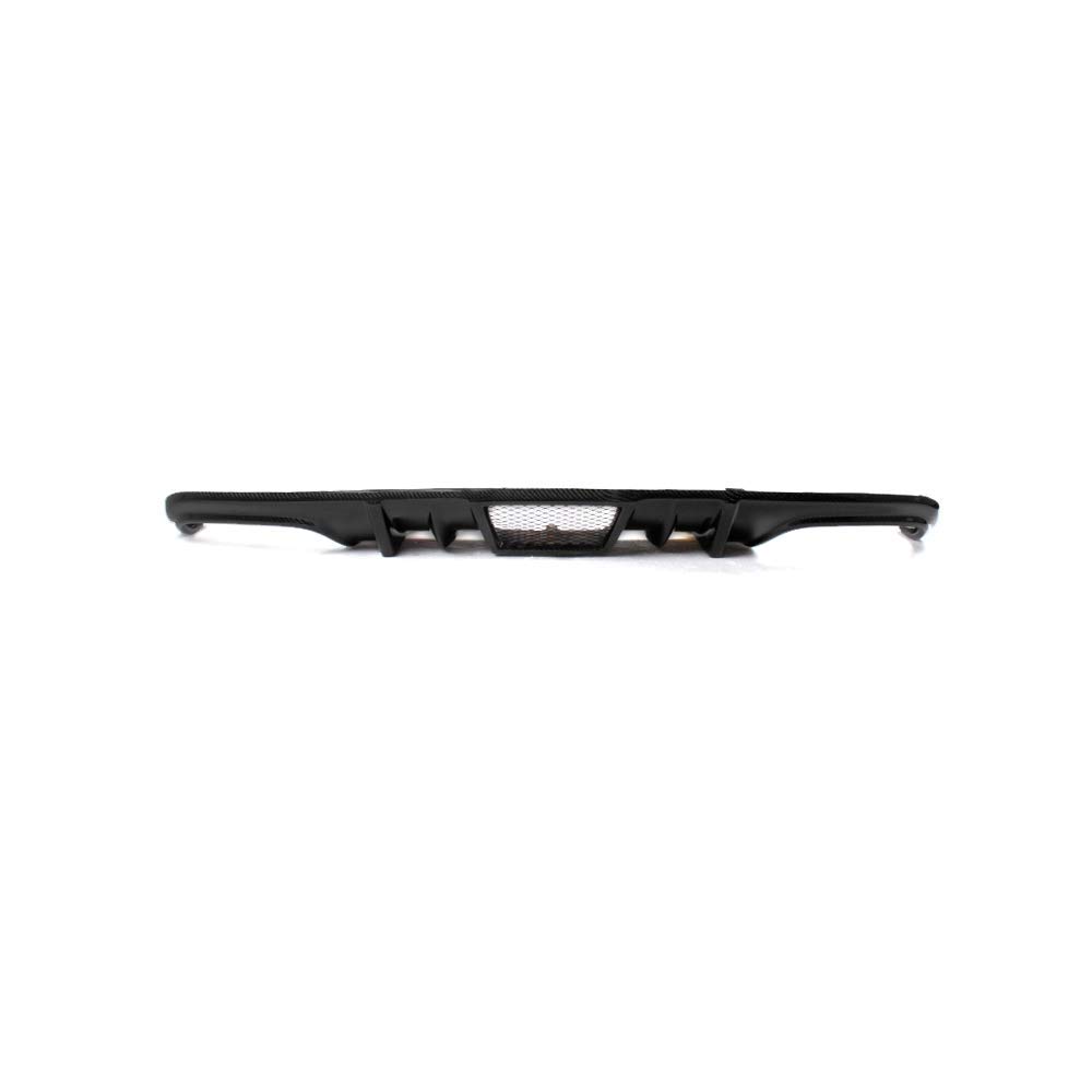 IKON MOTORSPORTS Rear Diffuser for 2008-2011 Mercedes-Benz C Class W204 C63 | Matte Carbon Fiber & FRP R-Style Rear Bumper Lip Spoiler Wing | 2009 2010 Model Year | Enhance Aerodynamics & Sporty Look for Street Racing & Car Shows