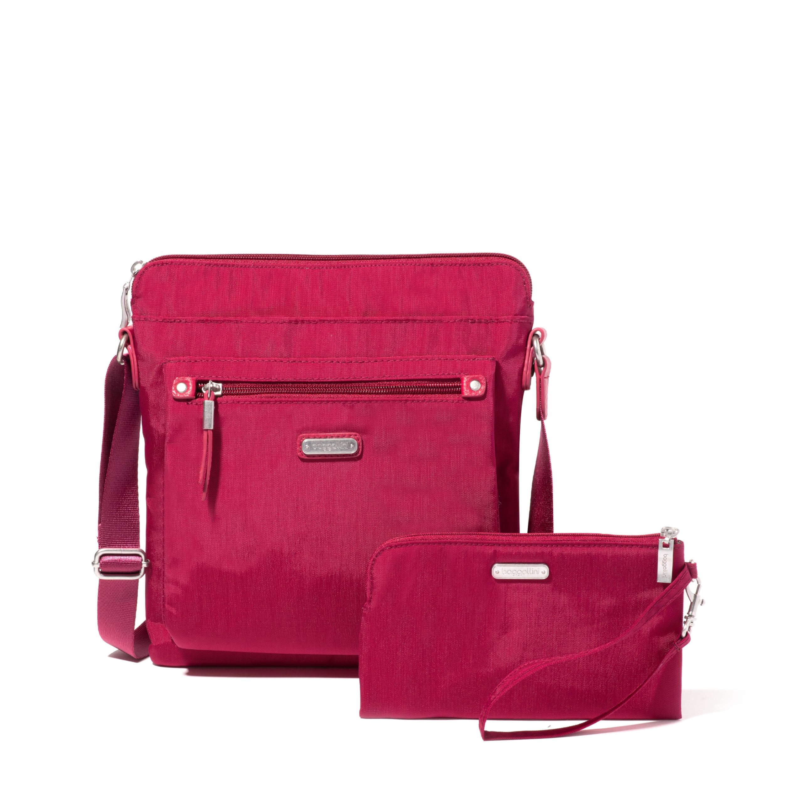 Baggallini Go Bagg RFID Blocking Crossbody Bag with Phone Wristlet - Secure Travel Purse for Women, Perfect for Commuting, Shopping & Airport Security