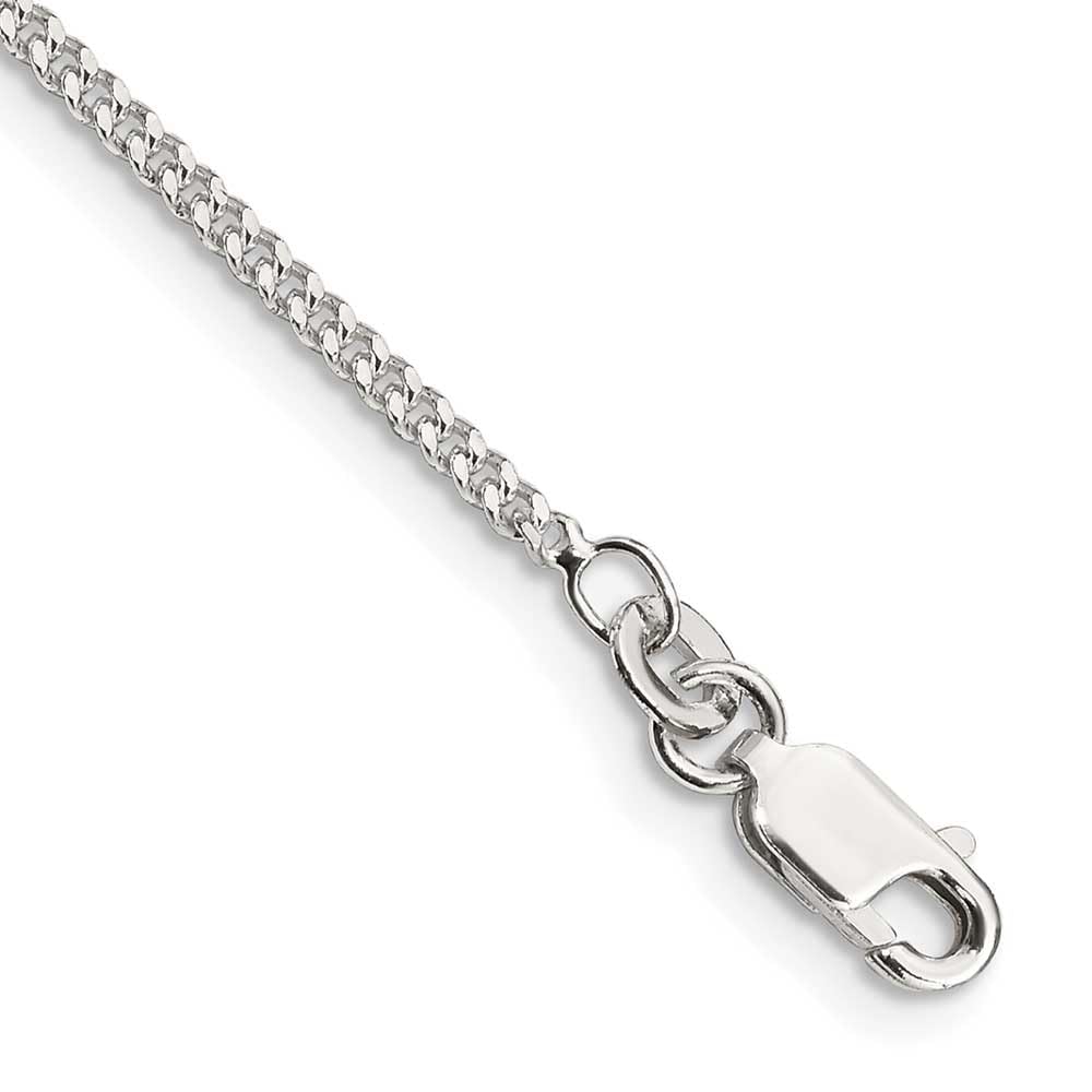 1.75mm Sterling Silver Curb Chain Anklet Bracelet for Women - Perfect for Beach, Party & Everyday Wear