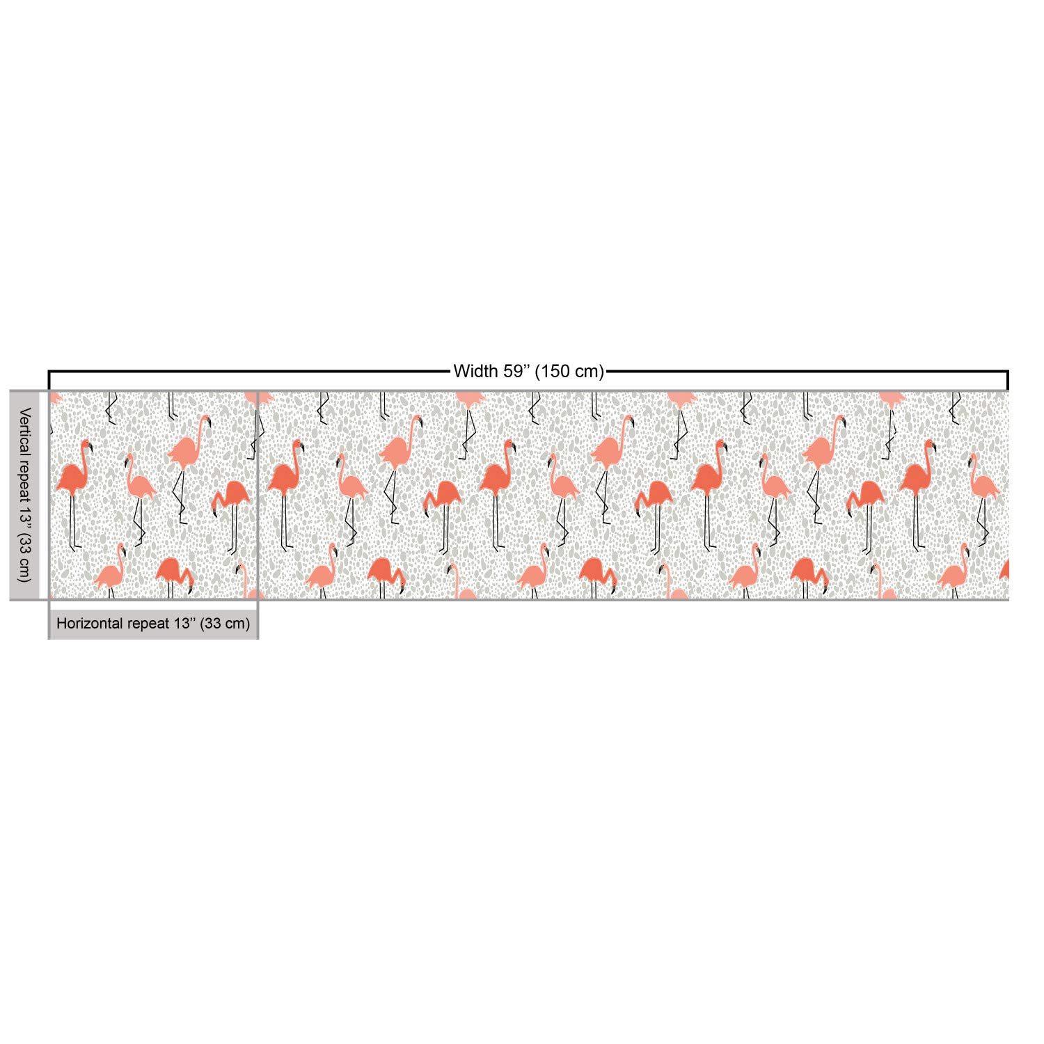 Ambesonne Flamingo Fabric by The Yard - Exotic Tropical Bird Print for Upholstery, Home Decor & DIY Projects | 10 Yards Dust Salmon Coral | Perfect for Pillows, Curtains & Bohemian Style Decorations