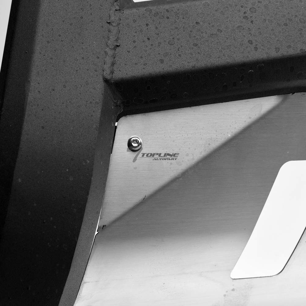 2011-2013 Dodge Durango & 2011-2015 Jeep Grand Cherokee Matte Black AVT Style Bull Bar with Stainless Steel Skid Plate - Heavy Duty Front Grille Guard for Off-Road Protection & Truck Accessories