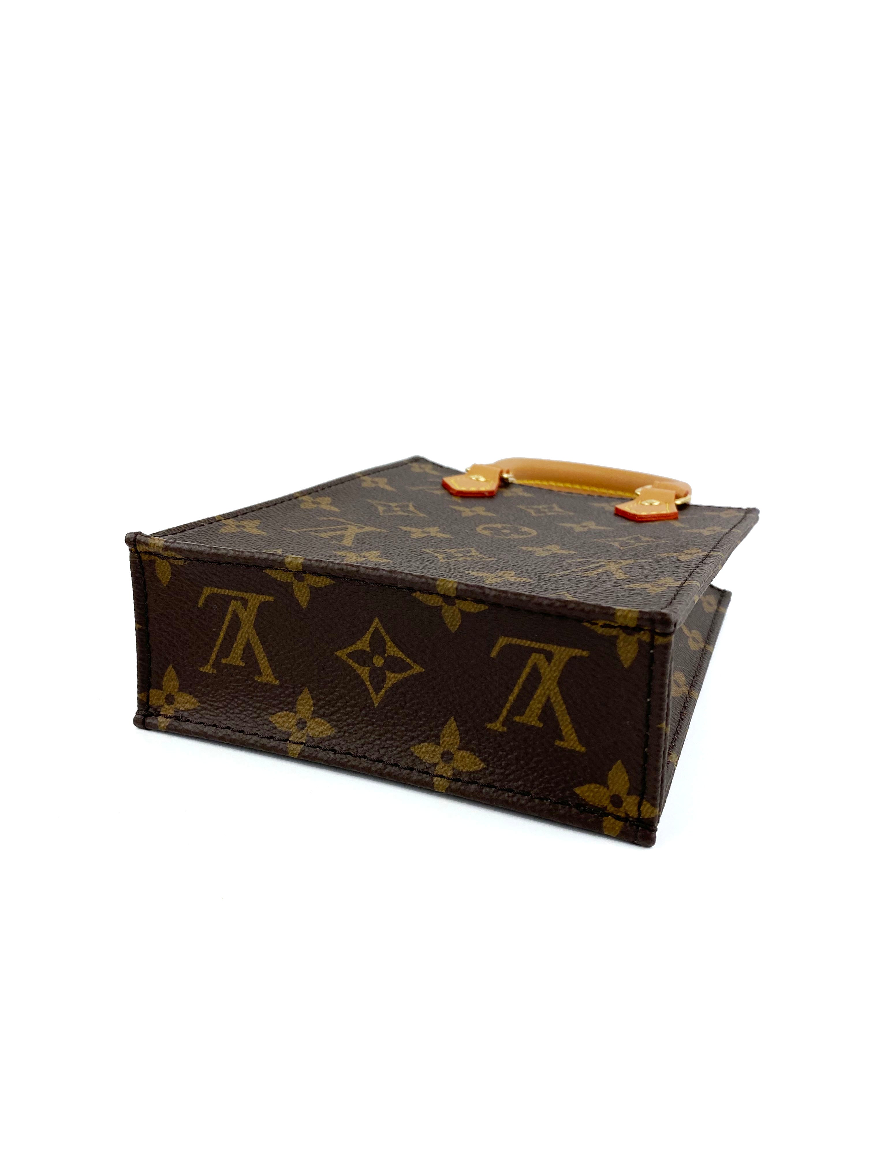 Authentic Louis Vuitton Petit Sac Plat Crossbody Bag - Luxury Monogram Canvas Handbag for Women | Perfect for Date Night, Office & Travel Accessories