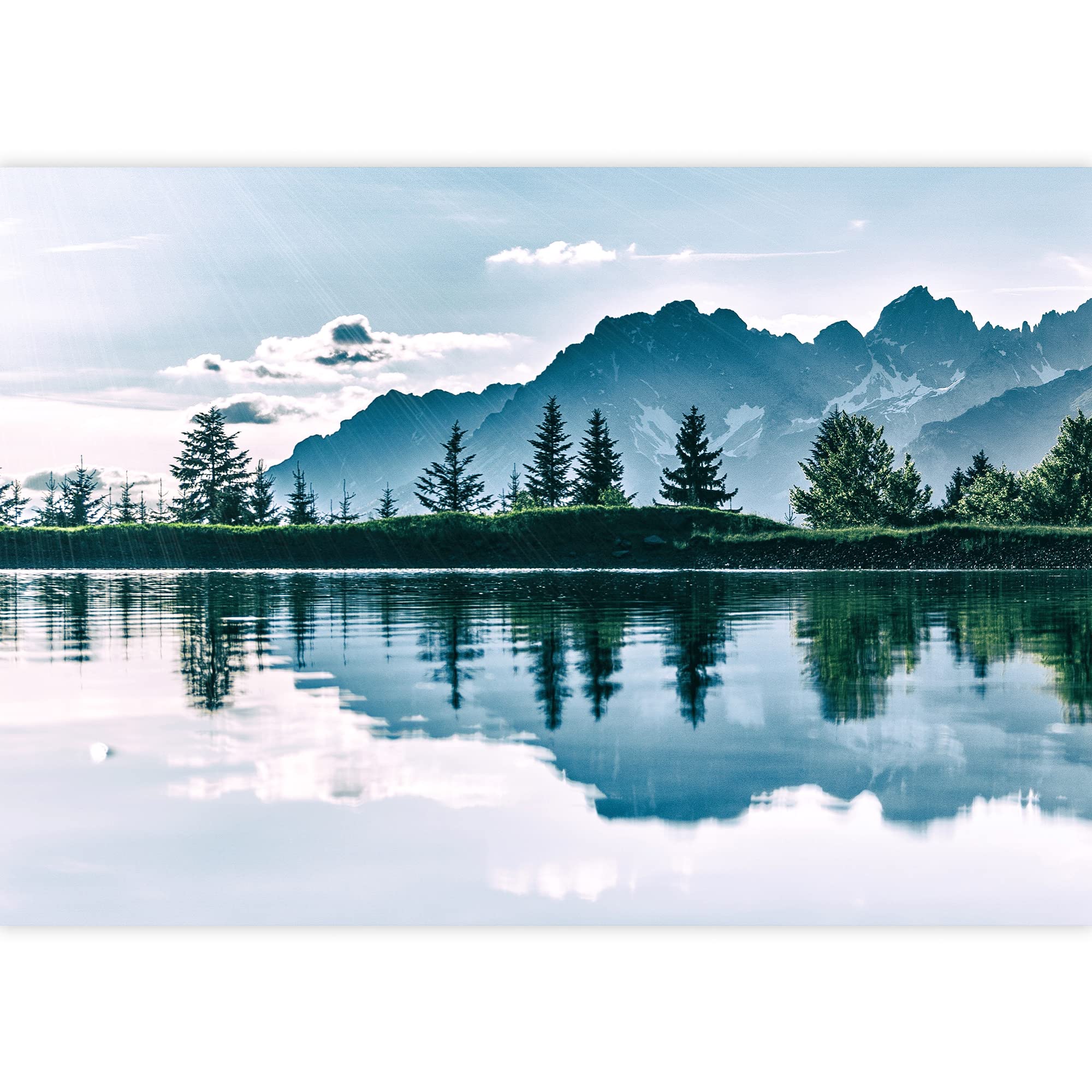 IDEA4WALL Norway Nature Landscape Wall Mural - 100x144 Inch Large Removable Peel & Stick Wallpaper for Bedroom Decor | Beautiful Scenic Wall Stickers for Home, Office & Nursery