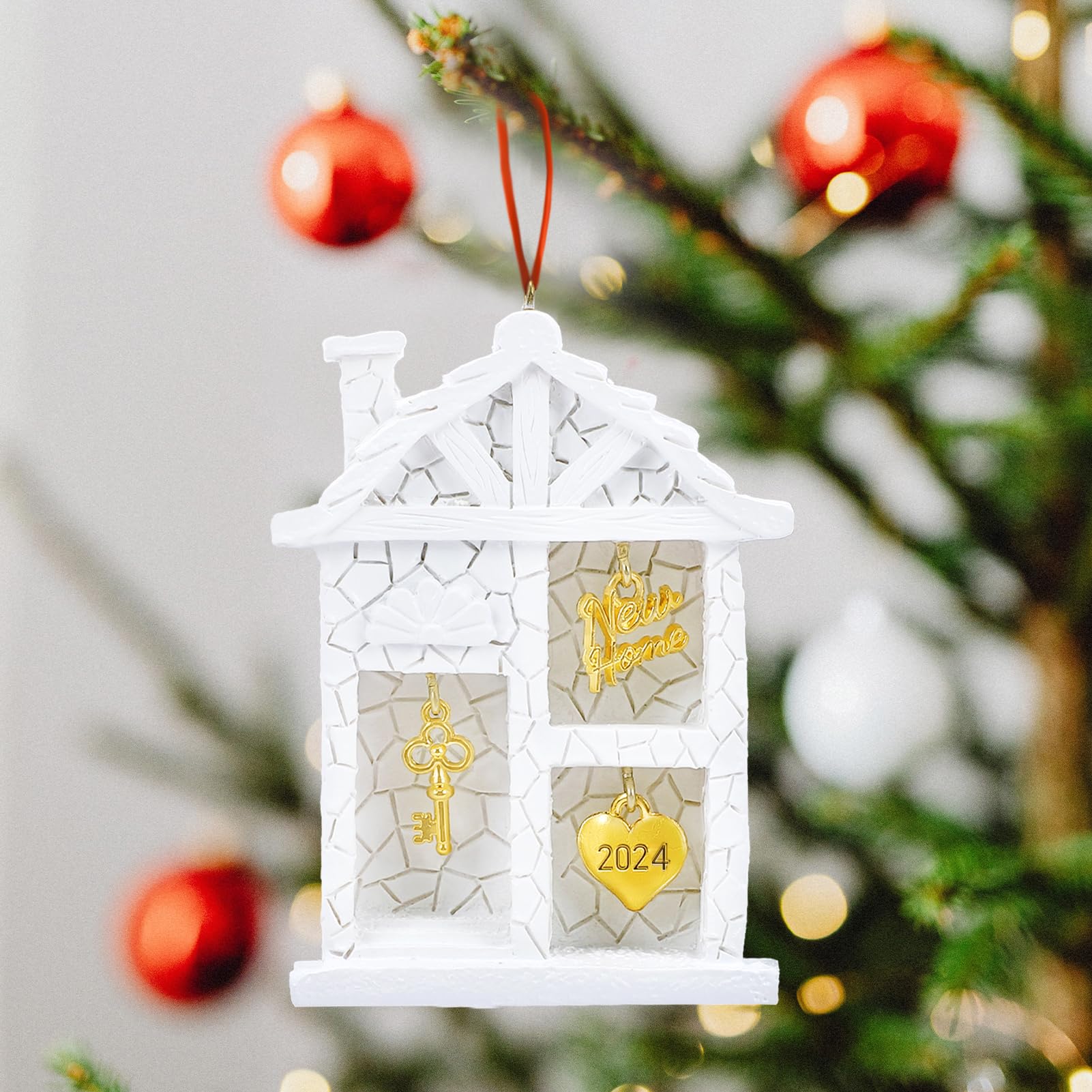 2024 Personalized Christmas Ornaments - Unique Housewarming Gift for New Homeowners, Moving House Present & Festive Home Decor - Perfect for Holiday Decorations & New Home Celebrations