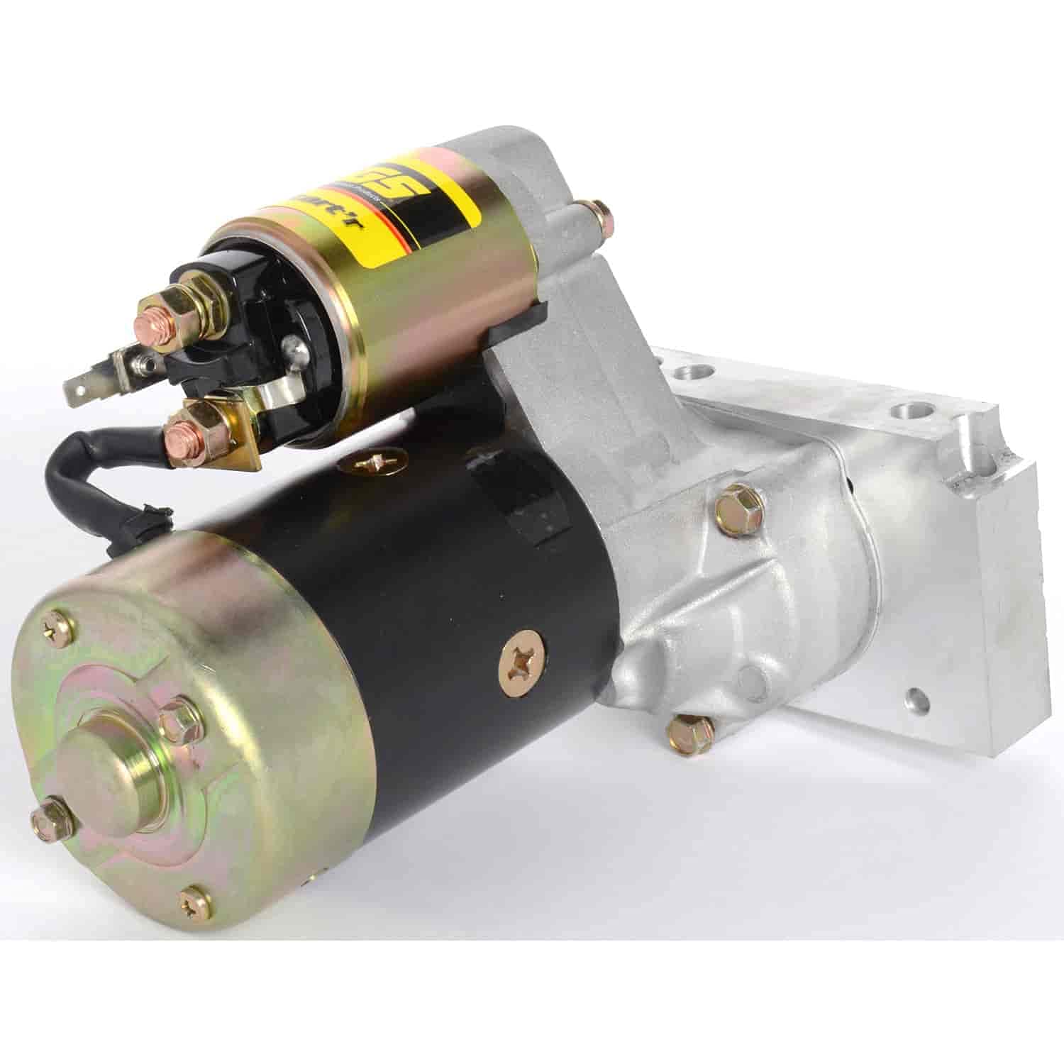 JEGS Heavy-Duty Mini Starter for Chevy Small Block & Big Block Engines - Compatible with 153 & 168 Tooth Flywheels - High Performance Hitachi-Style Starter (Made in USA) - Perfect for Hot Rods, Muscle Cars & Engine Swaps - Handles Up to 16:1 Compression