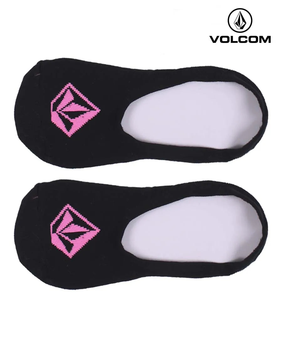 Volcom G So No Show Socks - Solid Black & White Pack of 2 - Low-Cut Athletic Socks for Running, Gym & Casual Wear