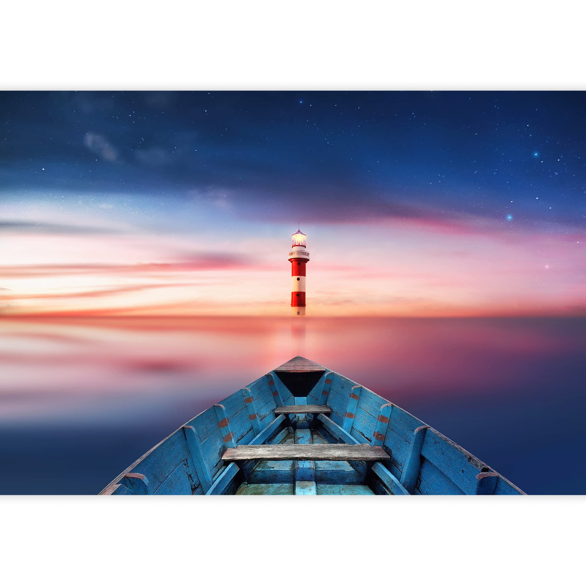 Seaside Lighthouse Removable Wallpaper - 66x96 Inch Peel and Stick Wall Mural for Bedroom, Living Room, Nursery Decor | Easy to Apply & Remove | Coastal Theme Home Wall Sticker