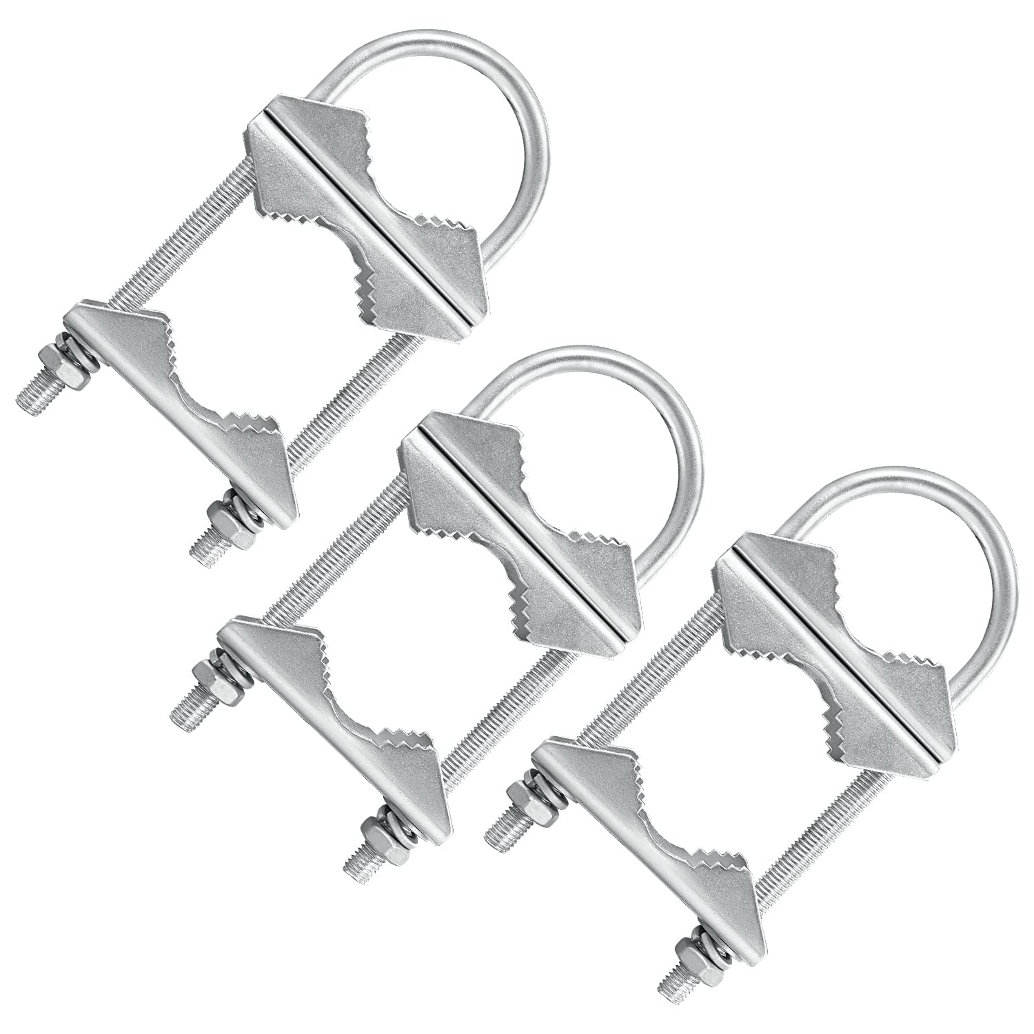 Heavy Duty Mast Clamp Kit - 3 Sets for Outdoor Antenna Installation