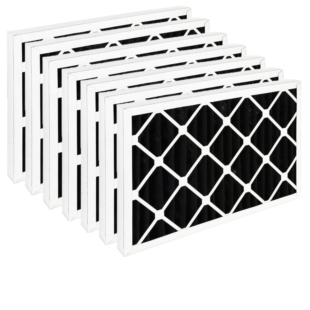 AeroStar 20x25x1 Activated Carbon Air Filters - Odor Eliminator for Furnace & AC (6-Pack) | Improves Indoor Air Quality & Reduces Allergens in Homes & Offices