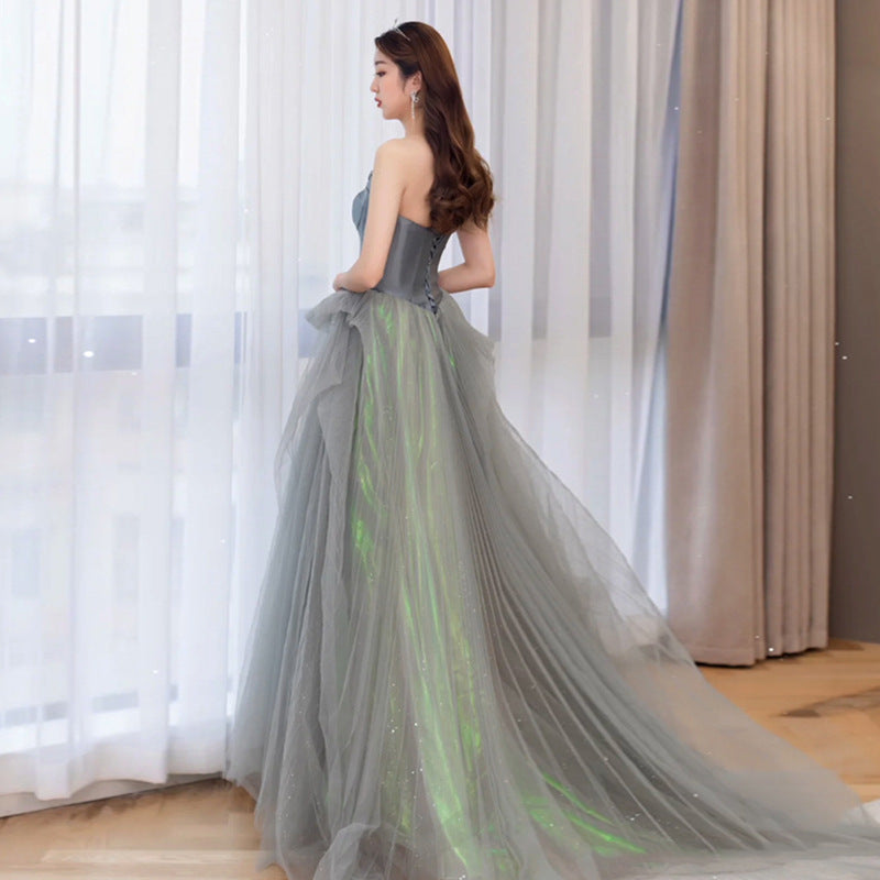 Elegant Off Shoulder Shiny Prom Dress A-Line Formal Evening Gown 721 - Perfect for Homecoming, Prom Night, Wedding Guest & Special Occasions