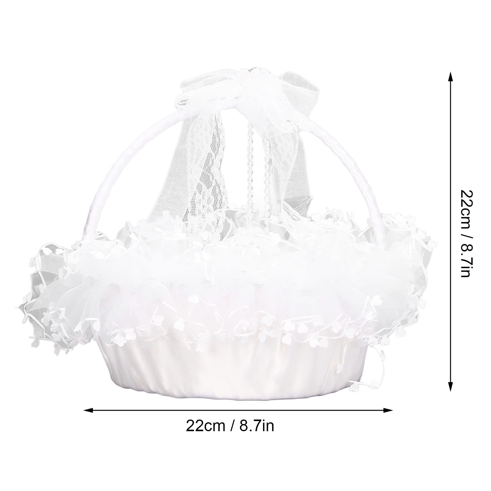 Elegant Lace Wedding Basket - Multipurpose Romantic Flower Basket for Ceremonies, Celebrations & Home Decor | Perfect for Weddings, Anniversaries & Special Events
