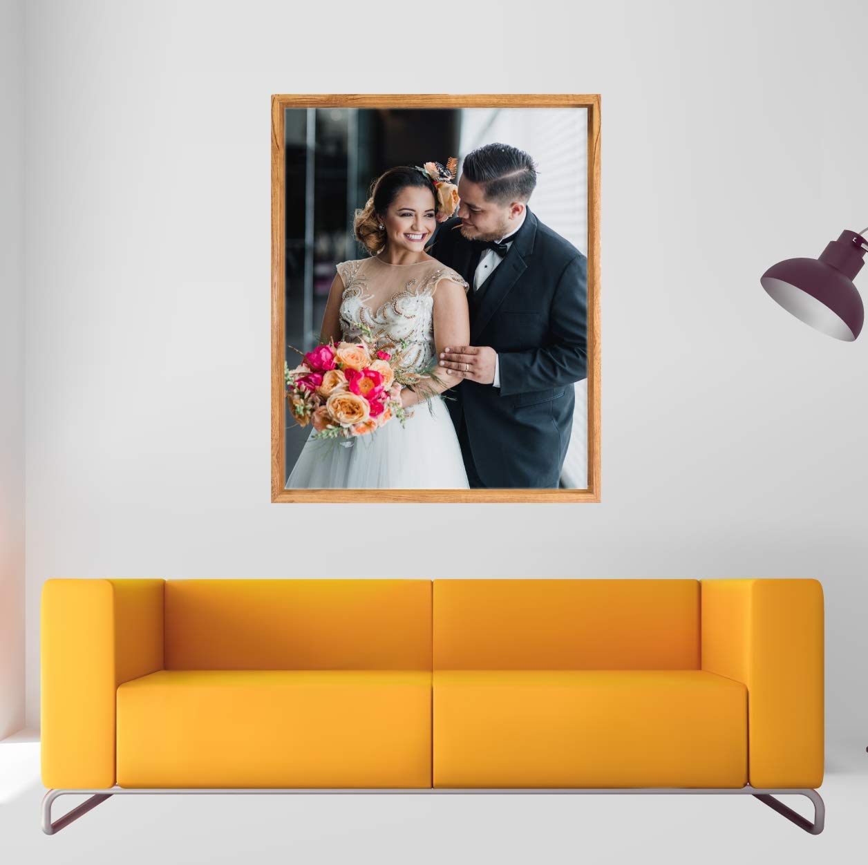 Light Brown 18x36 Canvas Floating Frame - 1-1/4 Inch Deep Picture Frame for Wall Art, Finished Canvas Paintings & Home Decor | Perfect for Living Room, Bedroom & Office Wall Display