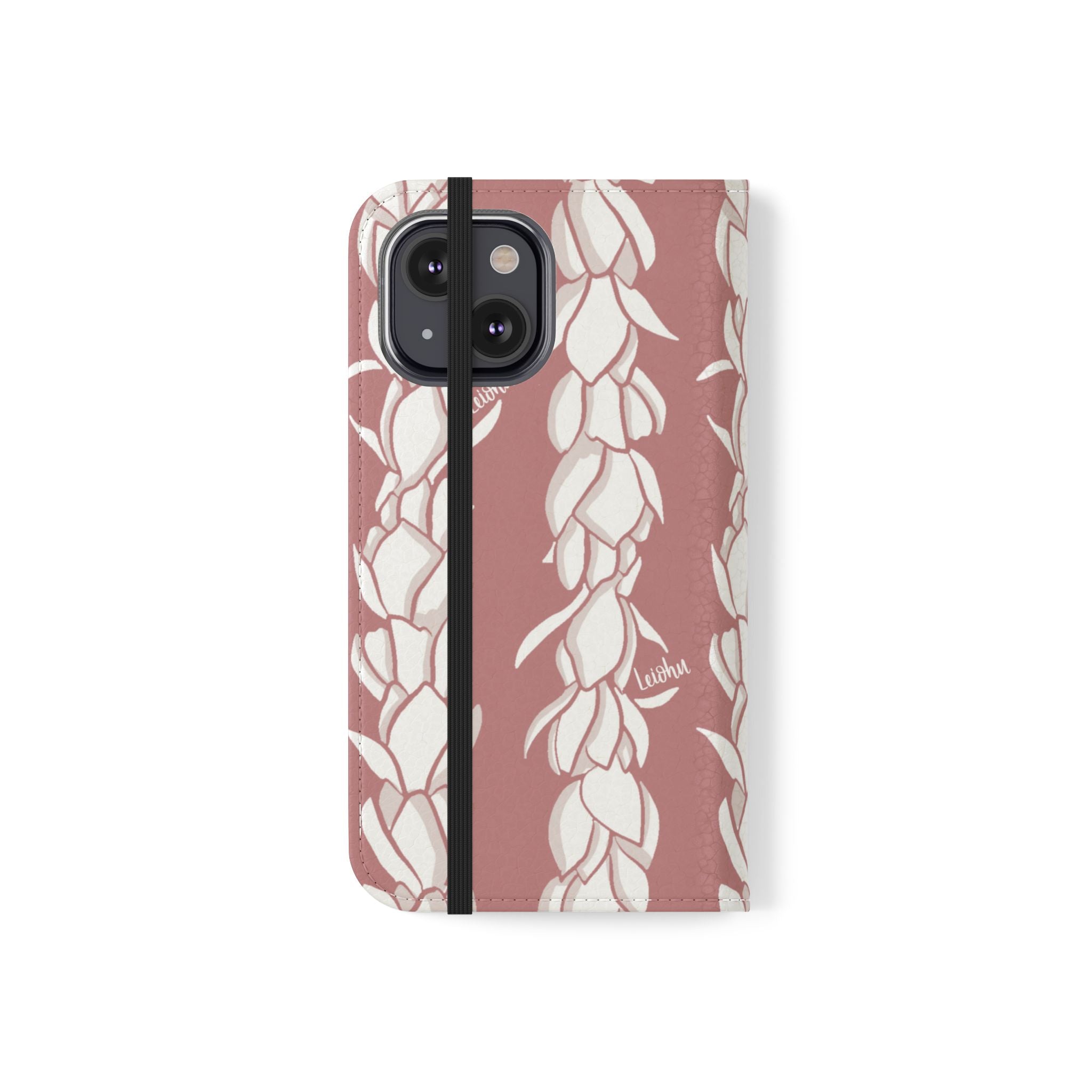 Pikake Lei Folio Case - Premium Hawaiian Flower Design Phone Cover for iPhone & Samsung | Perfect for Travel, Luau Parties & Hawaiian Themed Events