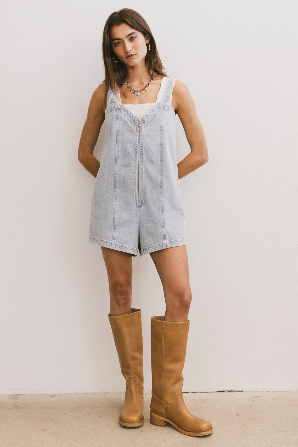 Alfie Denim Romper for Women - Stylish & Comfortable Jumpsuit with Pockets | Perfect for Casual Outings, Summer Wear & Street Fashion