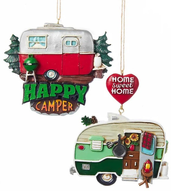 3.75 Inch Outdoor Camper Ornament - Rustic Camping Decor for RV, Trailer & Cabin - Perfect for Christmas Tree, Gifts & Camping Enthusiasts