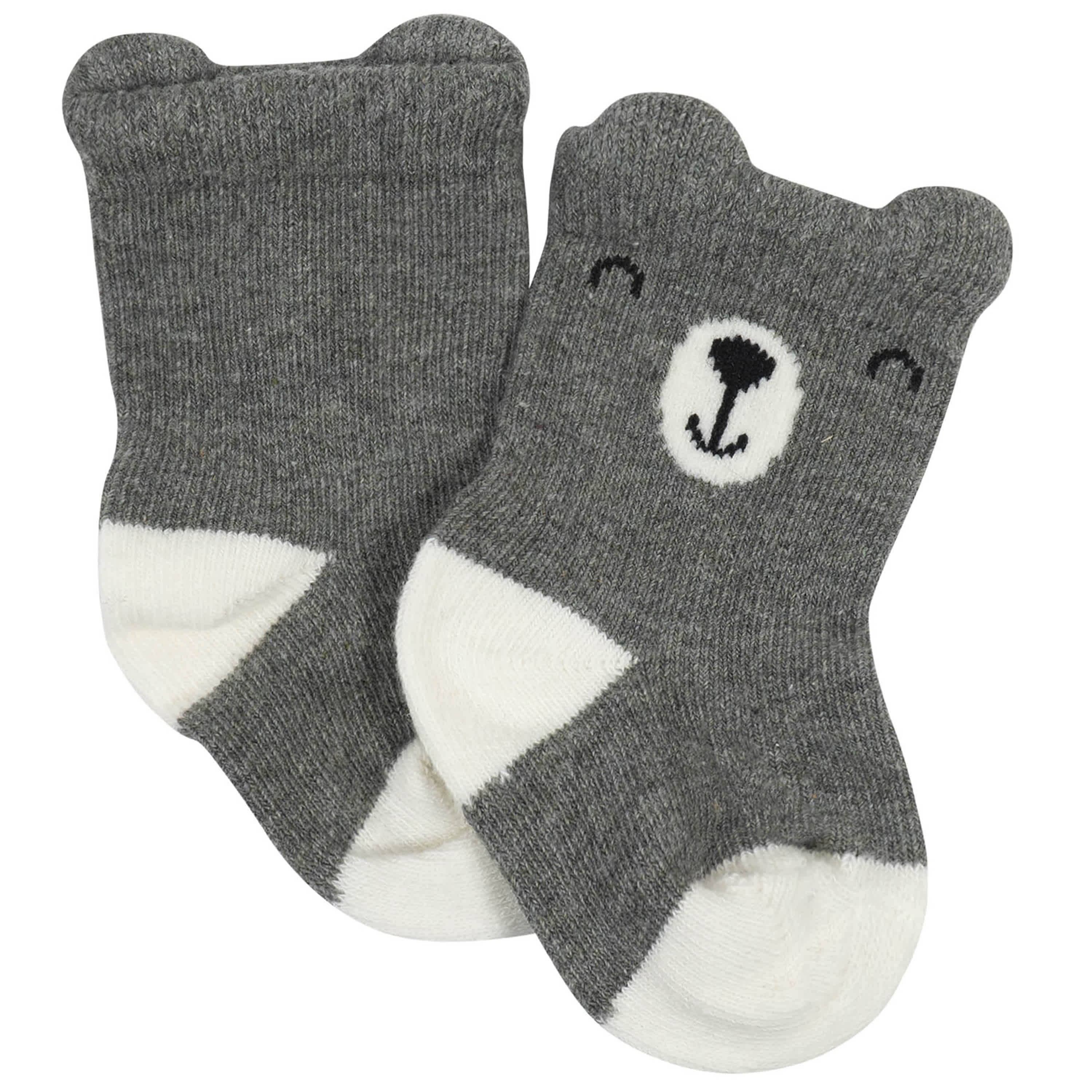 4 Pack Baby Boys Lion Wiggle Proof® Socks - Non-Slip Grip Socks for Crawling & Walking - Soft Cotton Infant Socks for Playtime & Daycare