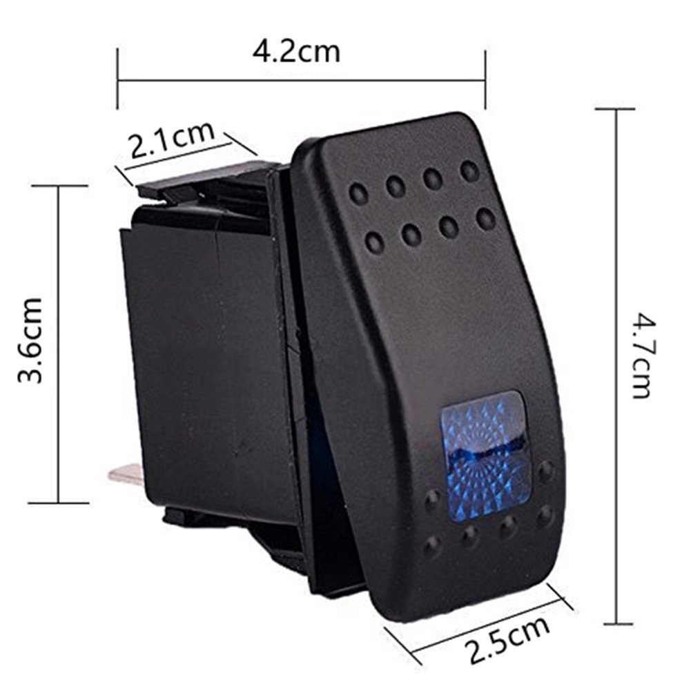 4Pcs Auto Rocker Switch with LED Indicator - 4Pin On/Off Toggle Switch for Car, Marine Boat, ATV, RV, LED Light Bar - Waterproof Dash Panel Switch for Off-Road Vehicles (Set A) - Perfect for Interior Lighting Control and Accessory Power Management