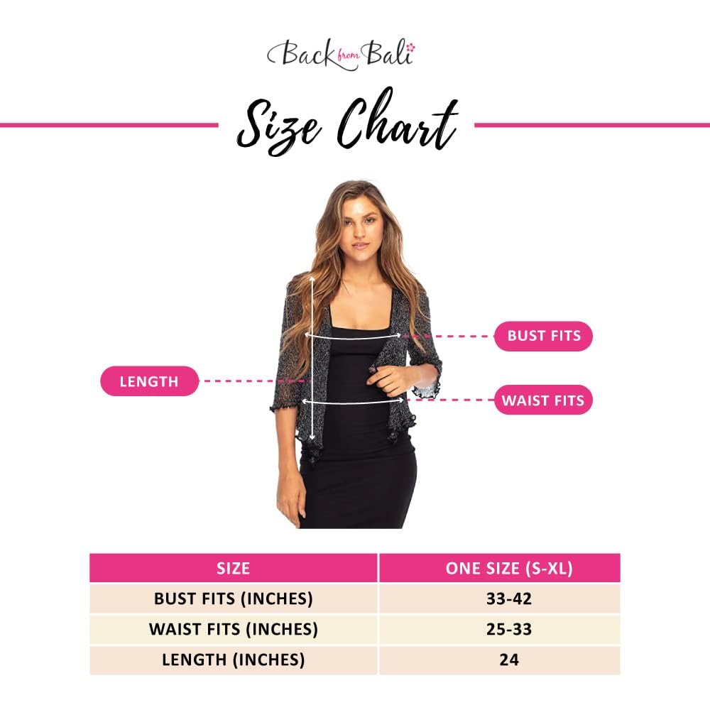 Women's Lightweight Sheer Knit Shrug Cardigan - Perfect for Layering, Beach Cover-Up & Casual Outfits | Back From Bali Style