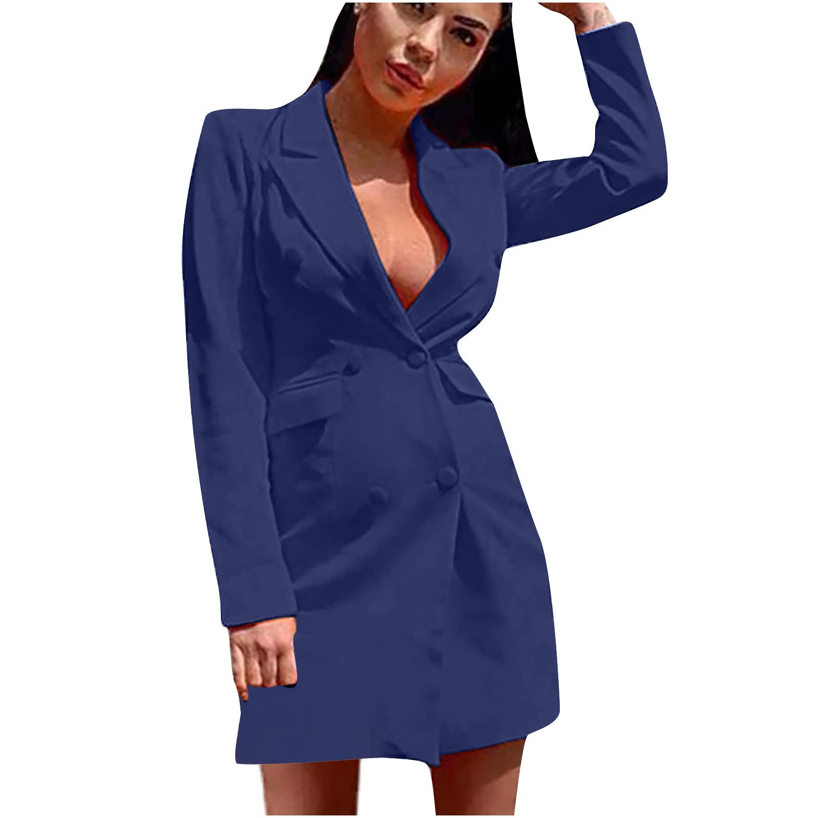 Women's Winter Office Dress Blazer - Long Sleeve Tunic for Work & Fall Fashion