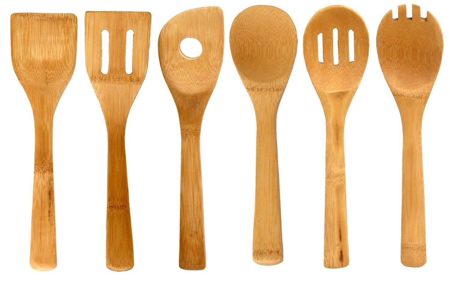 Premium 4-Piece Bamboo Kitchen Utensil Set with Free Bamboo Holder - Eco-Friendly Cooking Tools for Stirring, Serving & Baking - Perfect for Home Chefs & Sustainable Kitchens