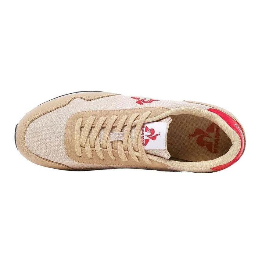 Le Coq Sportif Astra Beige & Red Sneakers - Comfortable Casual Shoes for Men & Women - Perfect for Running, Walking & Everyday Wear