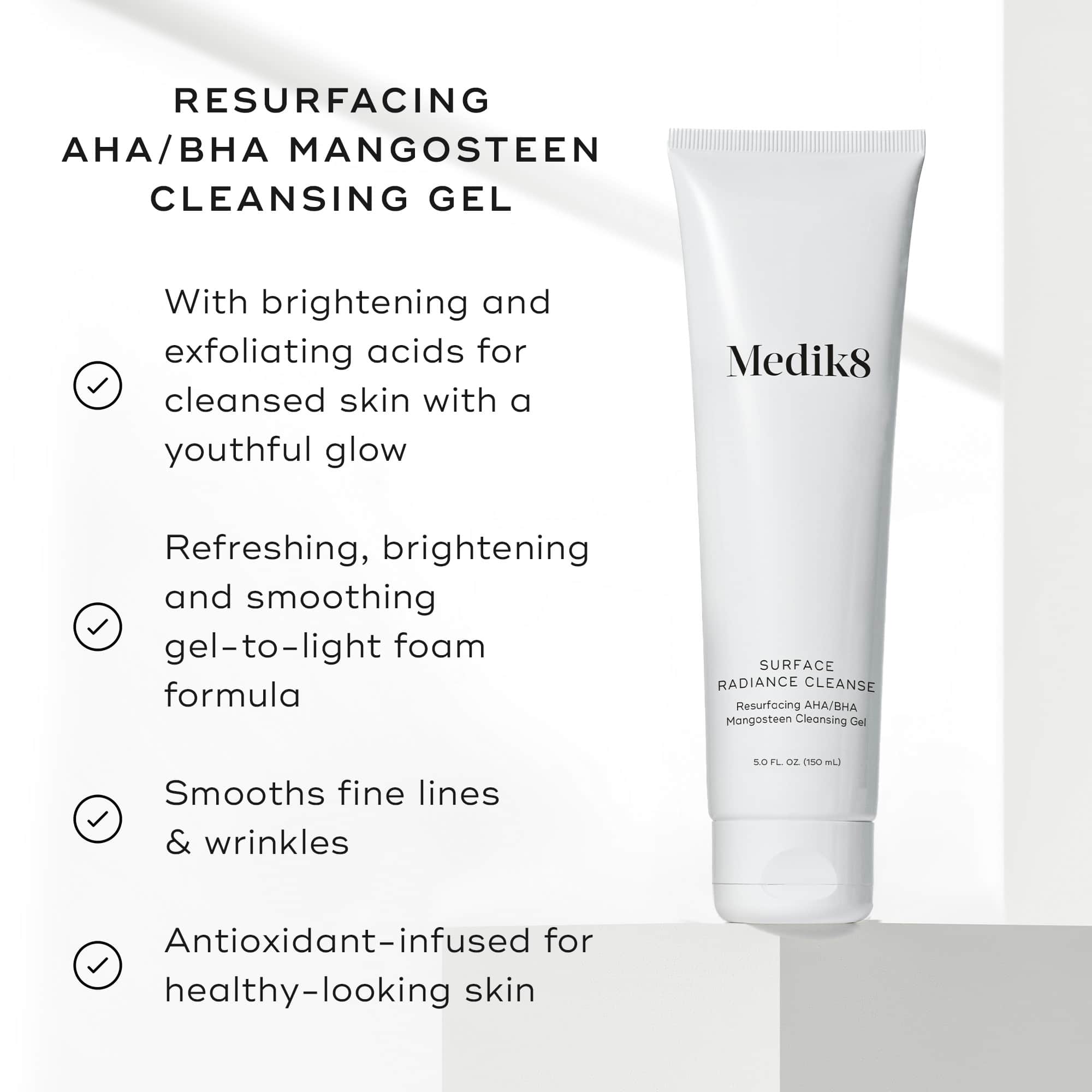 Surface Radiance Cleanse - Gentle Facial Cleanser for Glowing Skin | Daily Use, Makeup Removal & Deep Cleansing