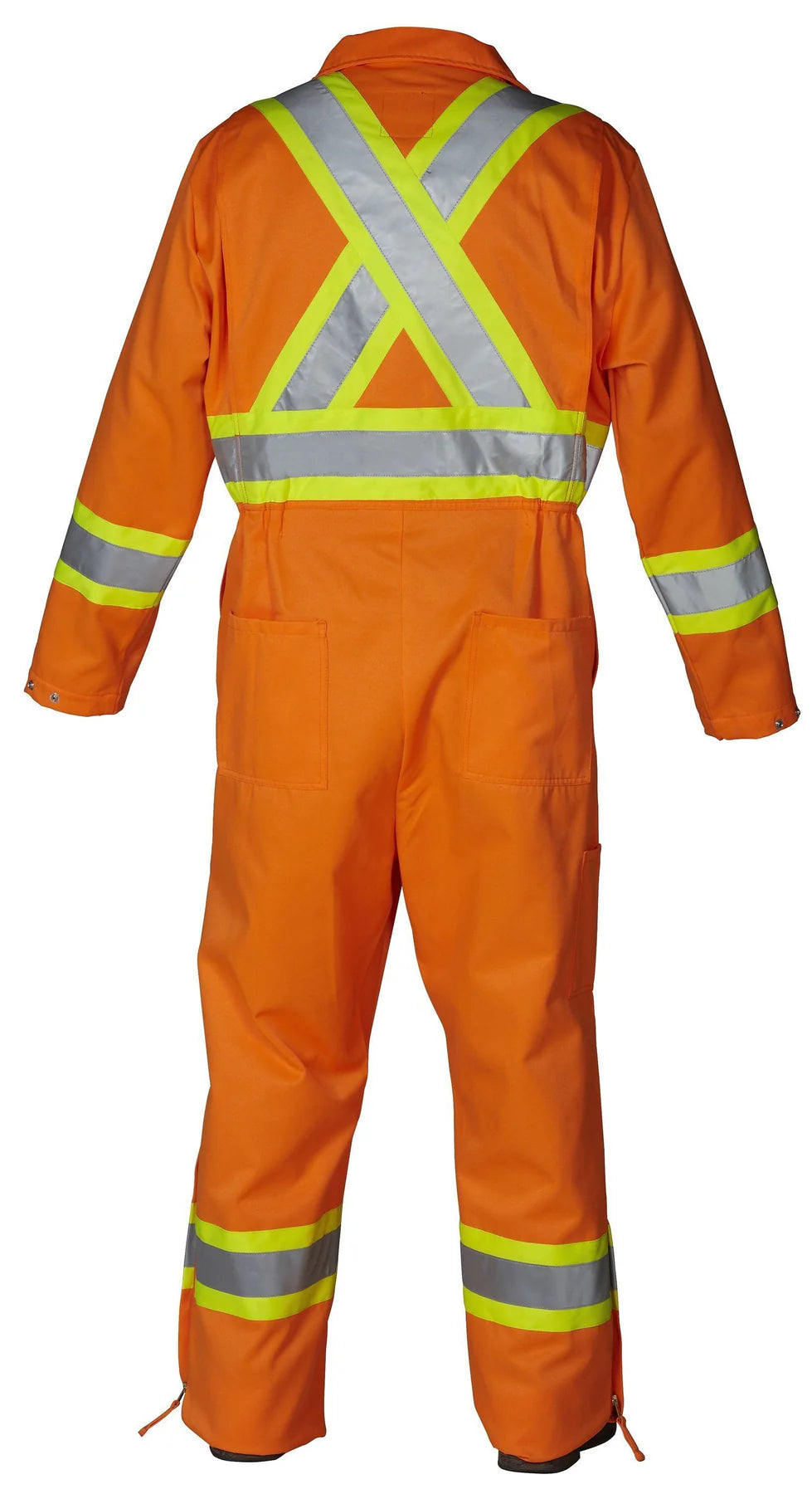 FORCEFIELD Unlined High Visibility Coverall - Orange Reflective Safety Workwear for Construction & Road Workers | OSHA Compliant Hi-Vis Coverall for Night & Low Light Conditions