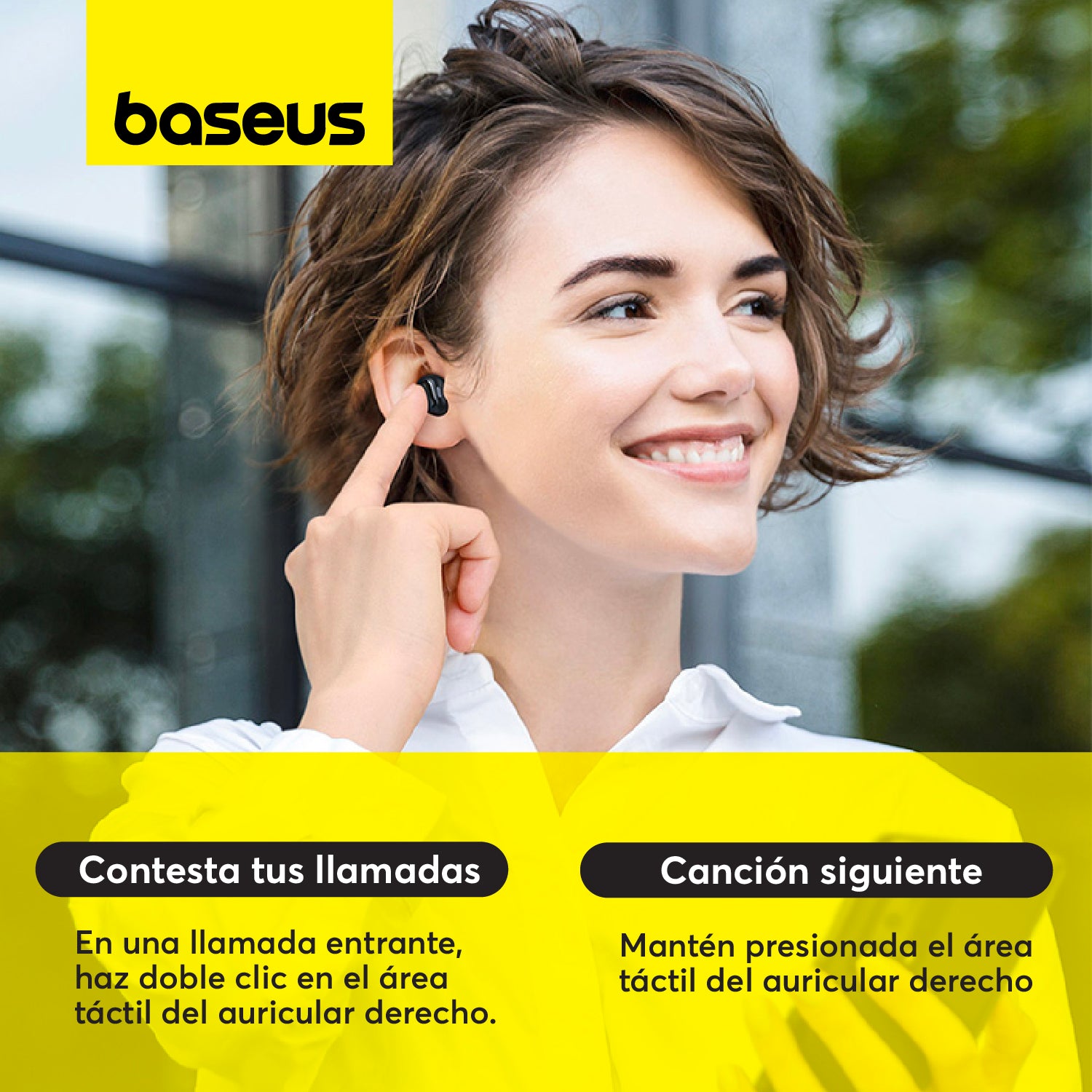 Baseus Encok True WM01 Wireless Earbuds - Black | Bluetooth Headphones for Gym, Running & Travel