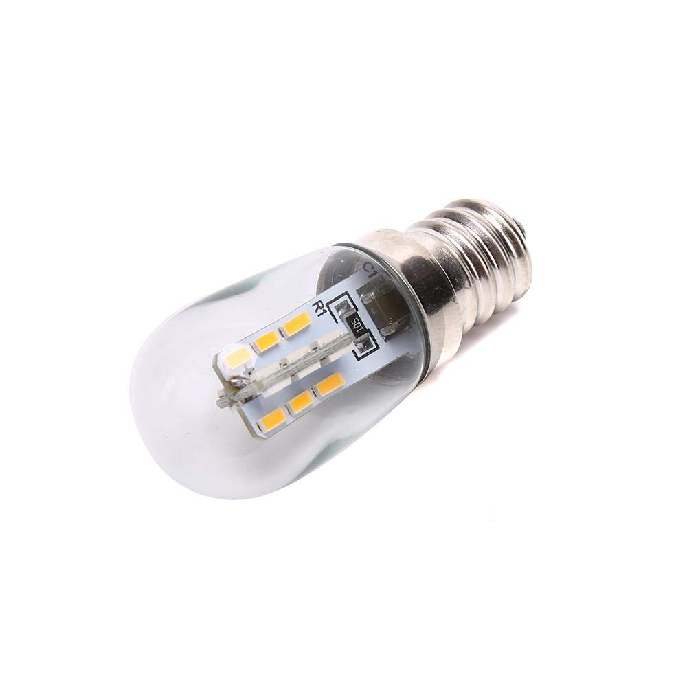 E12 LED Light Bulb 220V - High Brightness Warm White Glass Shade Bulb for Sewing Machine, Refrigerator, Chandelier & Home Decor Lighting