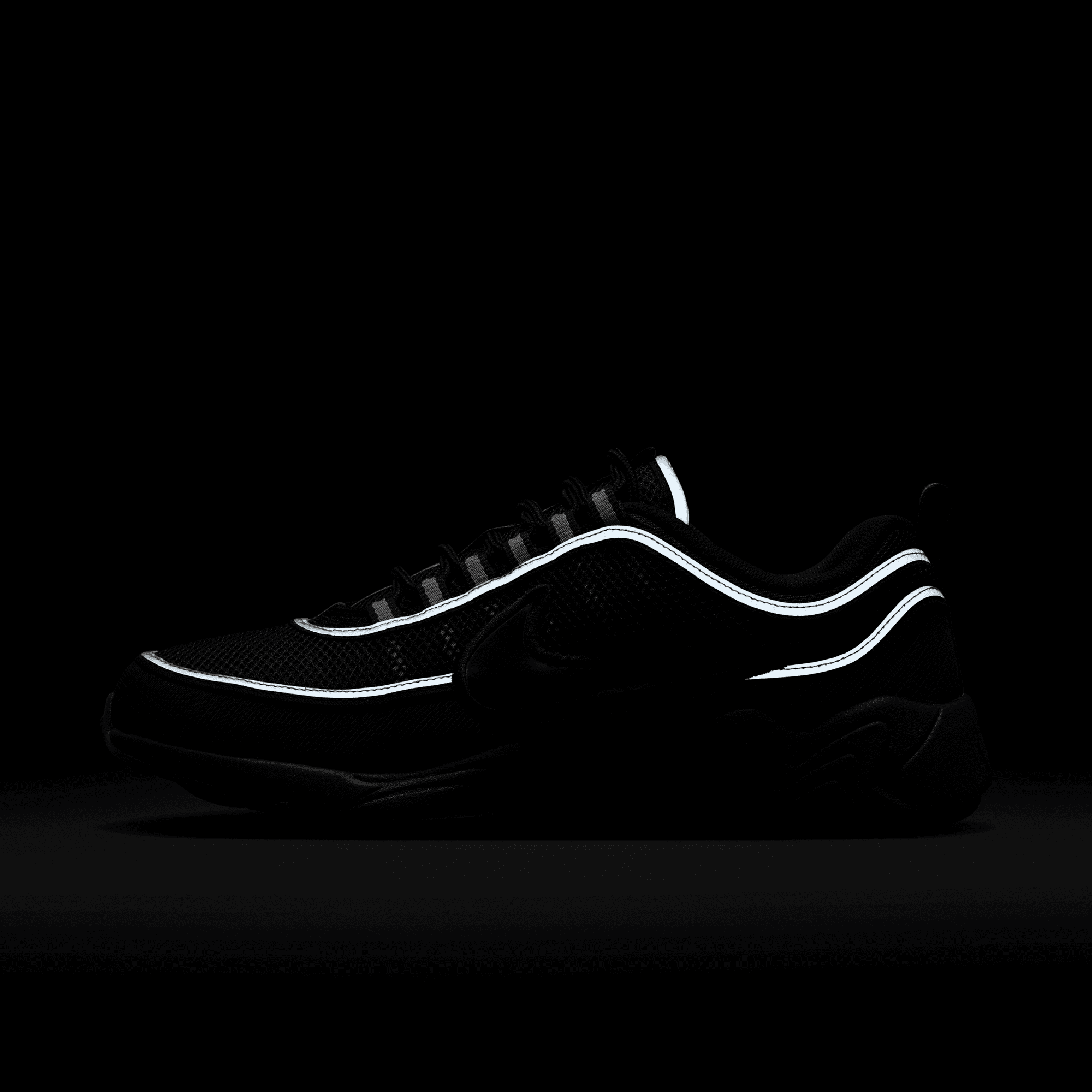Nike Air Zoom Spiridon Running Shoes - Black/Metallic Silver for Men | Lightweight & Cushioned for Training, Jogging & Gym Workouts