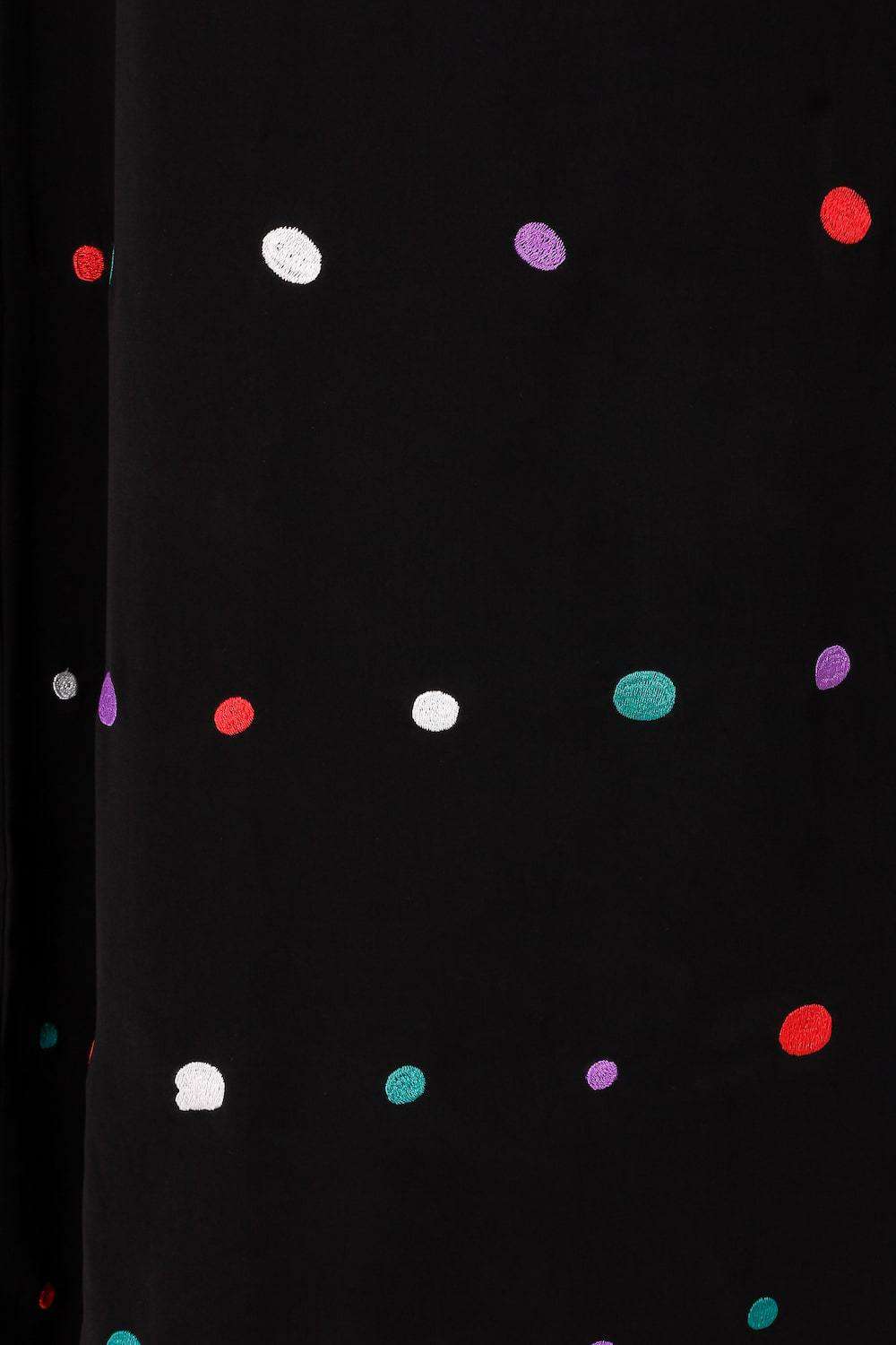 Elegant Embroidered Polka Dot Abaya Dress for Women - Modest Islamic Fashion - Perfect for Prayer, Eid, Wedding & Special Occasions