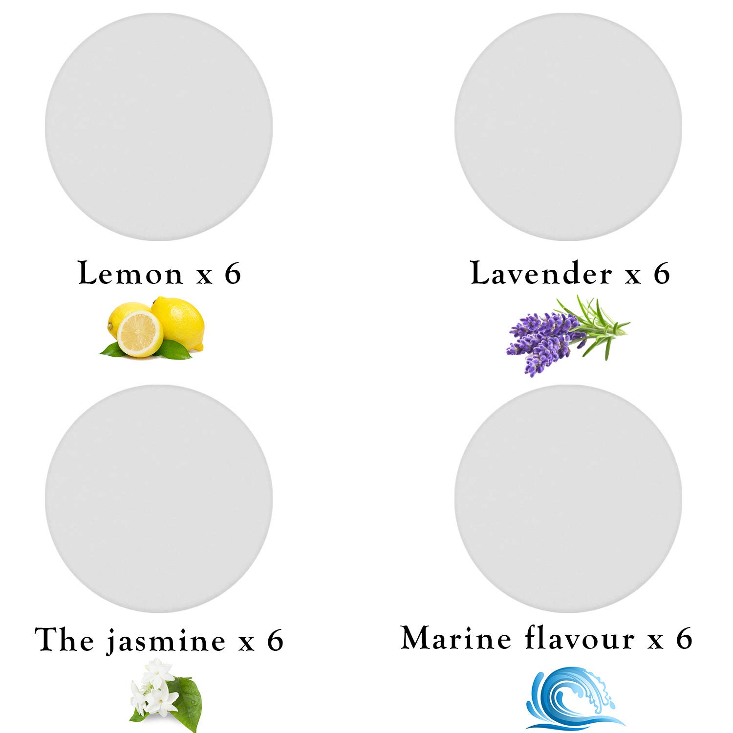 Maitys 24-Pack Steam Mop Scent Discs Refills - 4 Fresh Fragrances (Lavender, Citrus, Eucalyptus, Clean Breeze) - Compatible with Powerfresh & Symphony Series (Models 1940, 1806, 1132) - Long-Lasting Aromatherapy for Floors - Perfect for Home Cleaning, Pet Odor Removal & Allergy Relief