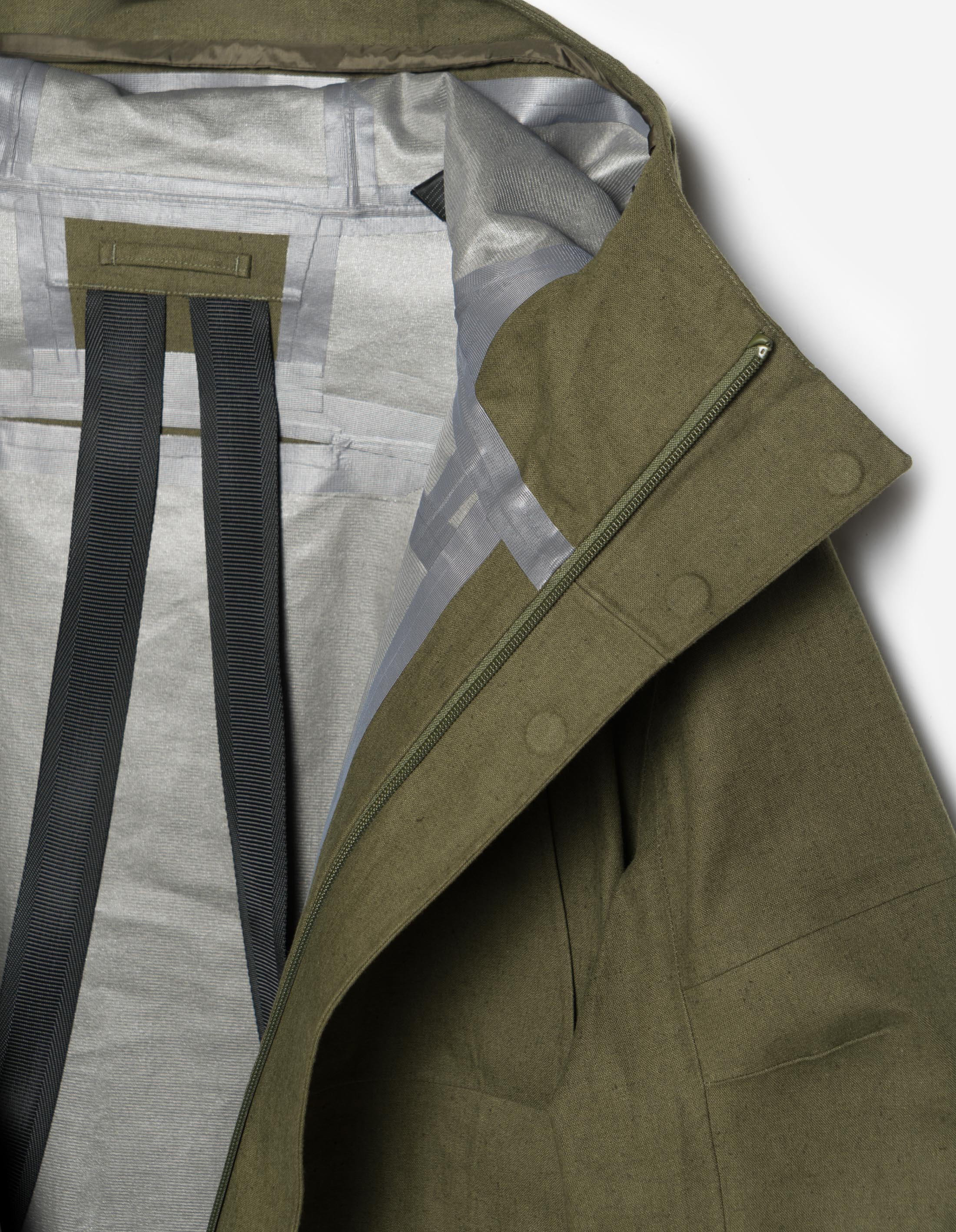 1586 Seam Sealed Hanbok Jacket Olive OG 107F - Traditional Korean Jacket for Women, Waterproof & Windproof Outerwear - Perfect for Cultural Events, Weddings, and Autumn Fashion
